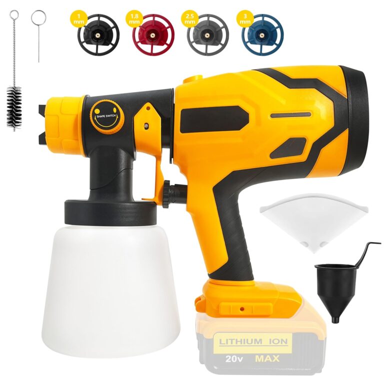 Amazon Paint Sprayer For Dewalt 20V MAX Battery HVLP Spray Paint Gun With Motor And Copper Nozzle 600W Cordless Paint Sprayer For Home Interior And Exterior House Painting Tool Only Tools Home