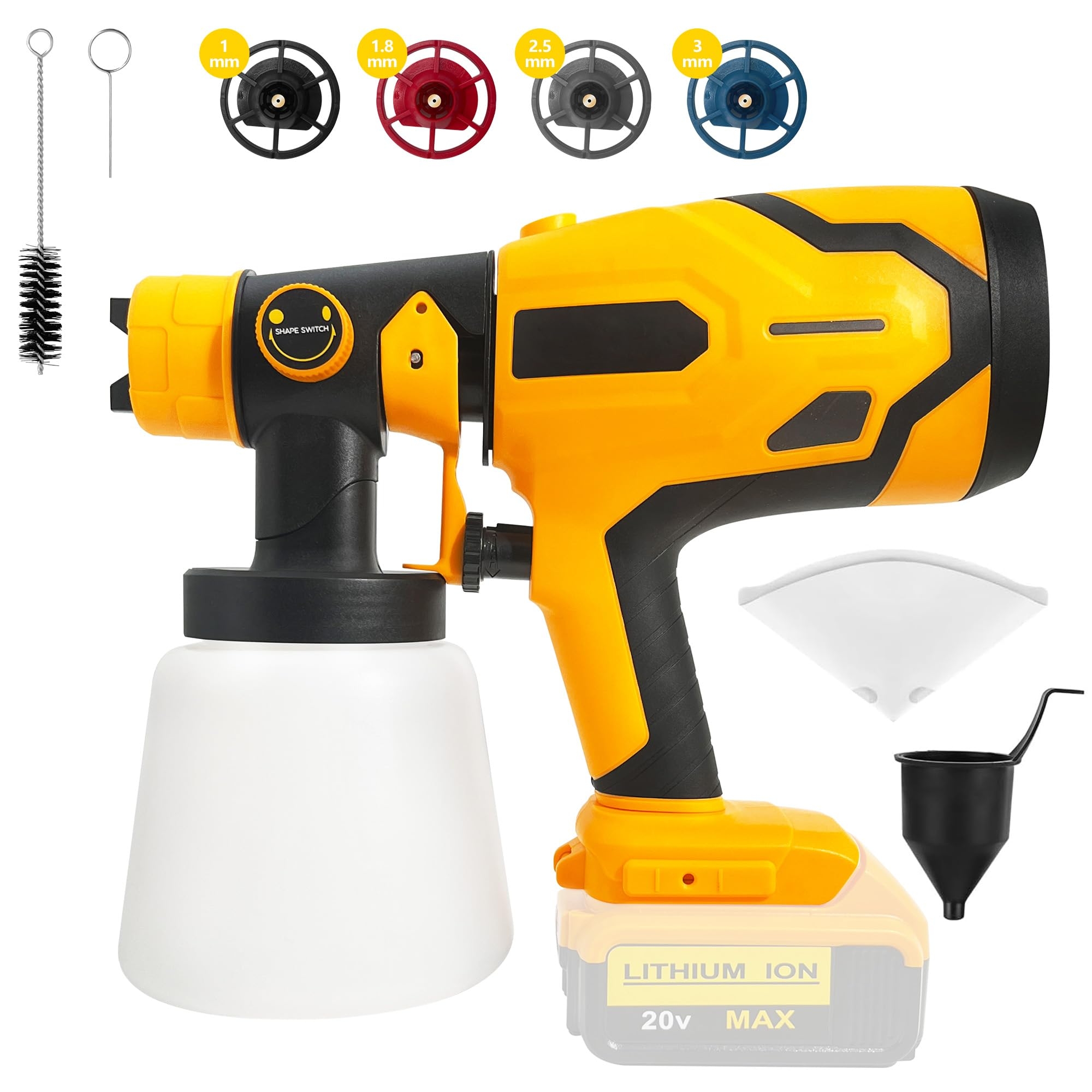 Amazon Paint Sprayer For Dewalt 20V MAX Battery HVLP Spray Paint Gun With Motor And Copper Nozzle 600W Cordless Paint Sprayer For Home Interior And Exterior House Painting Tool Only Tools Home