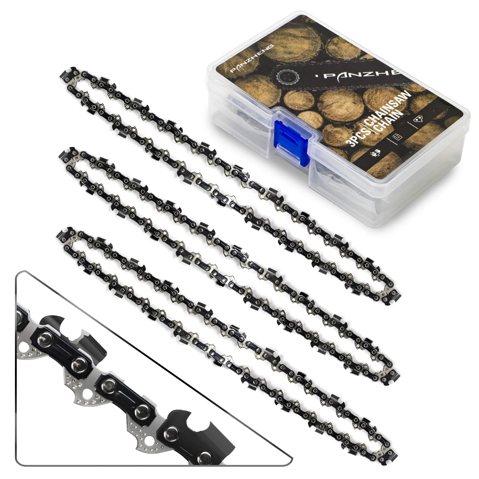 Amazon PANZHENG Chainsaw Chain For 16 Inch Bars S55 3 8 LP Pitch 050 Gauge 55 Drive Links Fits Oregon Stihl Husqvarna McCulloch Poulan Worx Chicago 3 Pack Patio Lawn Garden