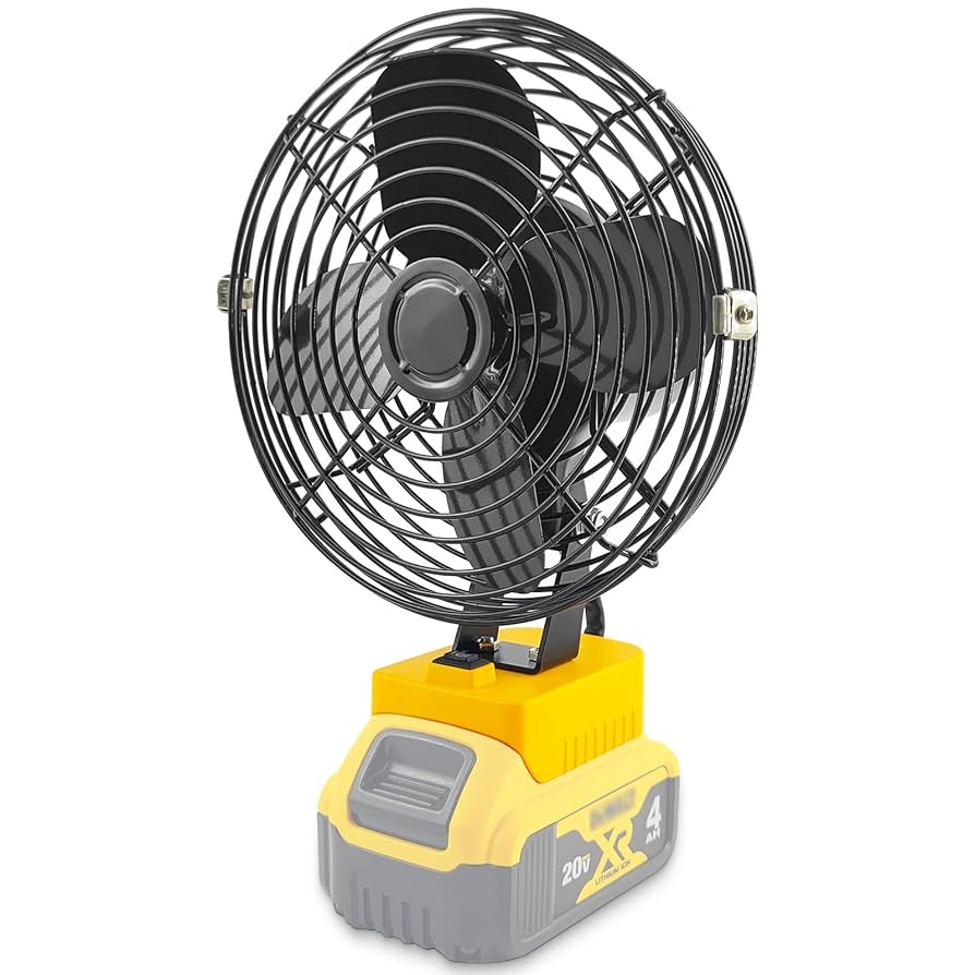 Amazon Portable Outdoor Sleek Jobsite Cordless Fan Compatible With DeWalt Bucket Indoor Fans Operated Powered By DeWalt 20V Max Battery Blow Heat And Cooling At Work Tool Only Tools Home Improvement