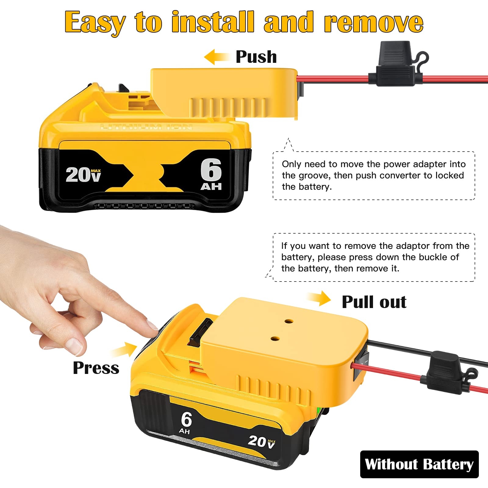Amazon Power Wheels Adapter For Dewalt 20V Battery Adapter 
