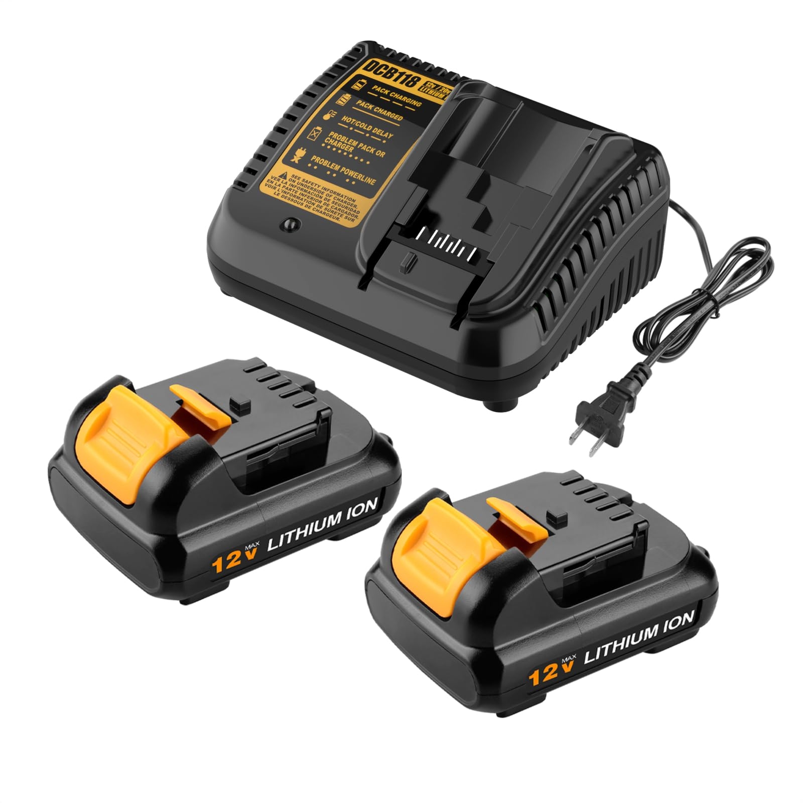 Amazon Powilling 12V DCB120 4 0Ah Battery Replacement For Dewalt 12V Battery And Charger Kit Compatible With Dewalt 12 Volt Max DCB124 DCB126 DCB127 DCB122 DCB125 Not For 20V Tools U0026 Home