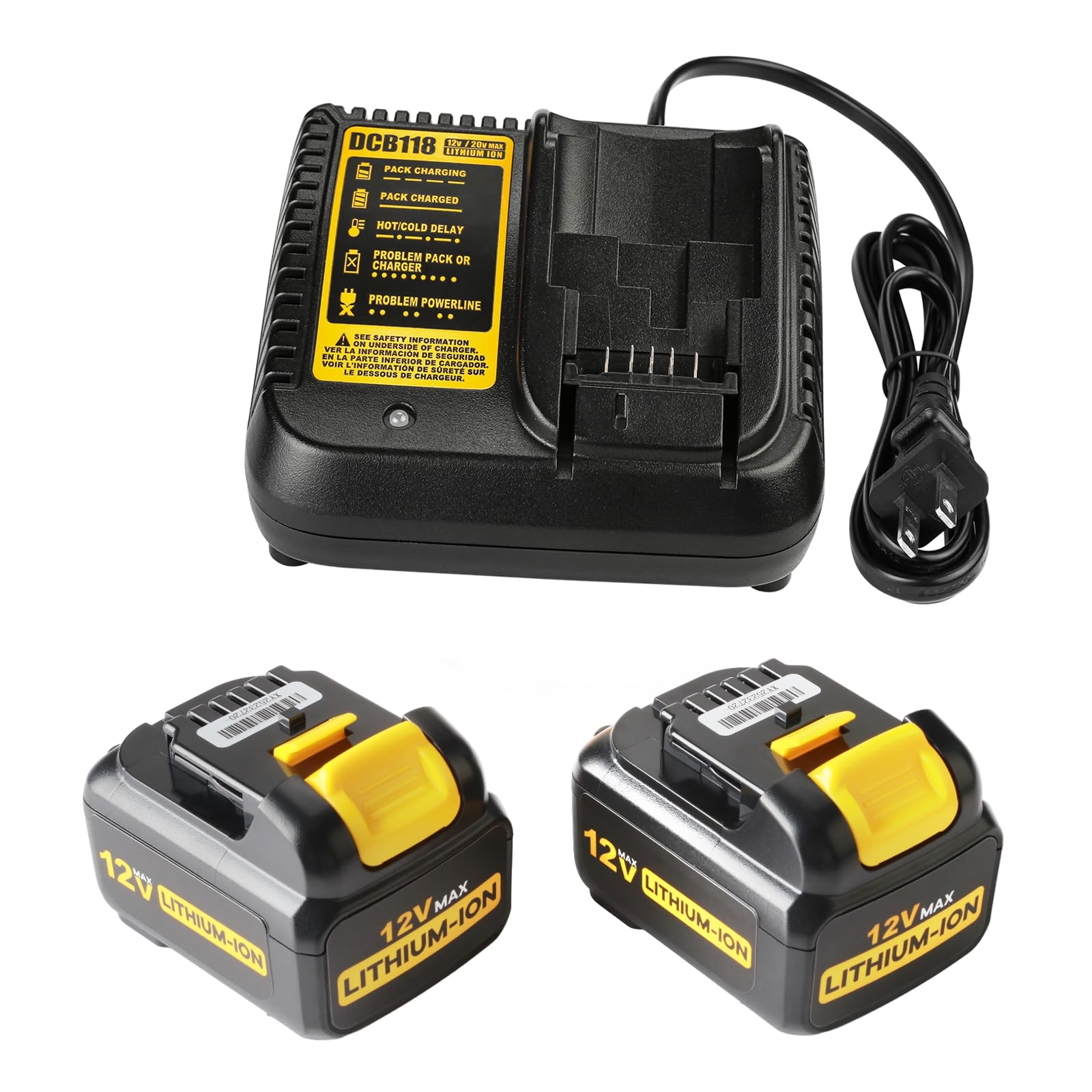 Amazon Powilling 6 0Ah 12V Battery Replacement For Dewalt 12V Battery And Charger Kit Compatible With Dewalt 12 Volt Max DCB120 DCB122 DCB124 DCB125 DCB126 DCB127 Not For 20V Tools U0026 Home