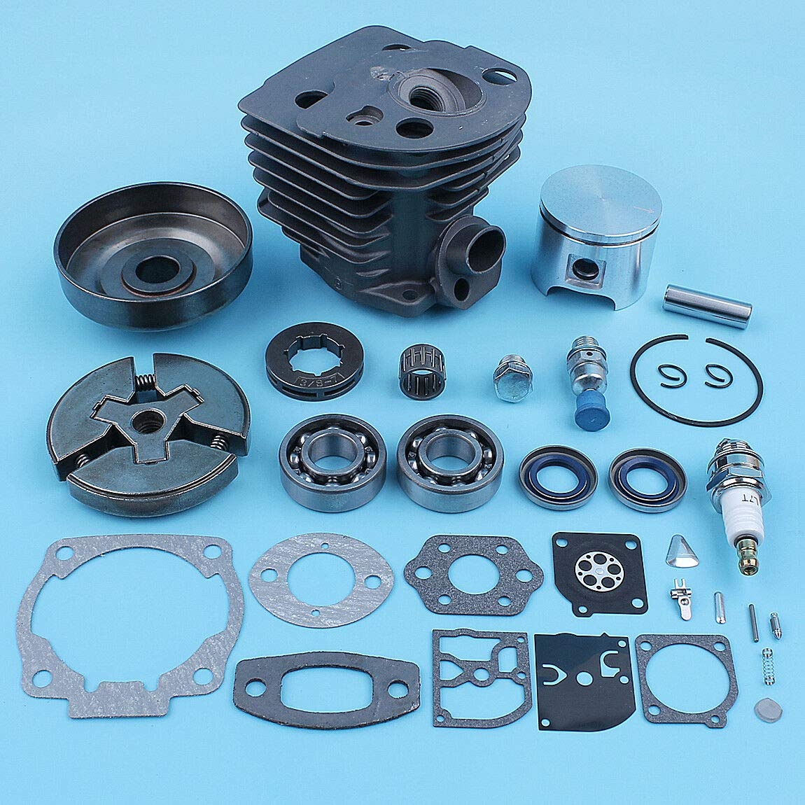 Amazon Replacement Parts For Husqvarna Chainsaw 55 51 Piston Cylinder Clutch Drum Bearing Seals Kit 46mm Patio Lawn Garden