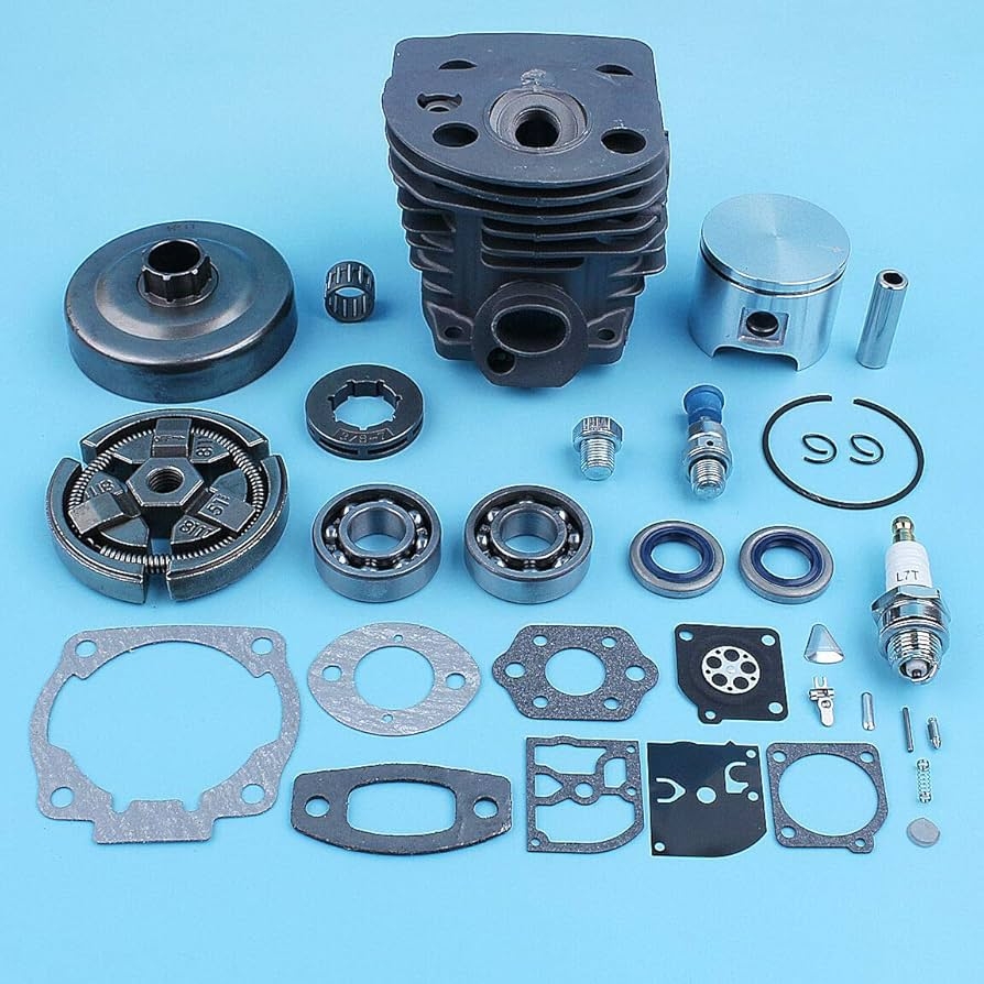 Amazon Replacement Parts For Husqvarna Chainsaw 55 51 Piston Cylinder Clutch Drum Bearing Seals Kit 46mm Patio Lawn Garden