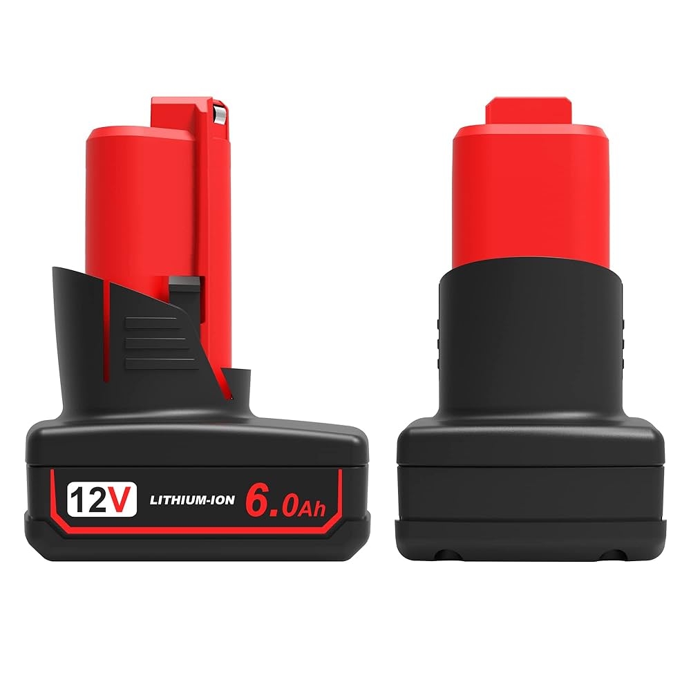 Amazon Rocivic Replace For Milwaukee M12 Battery 6 0Ah 2 Packs Replacement For Milwaukee 12V Battery 48 11 2410 48 11 2411 48 11 2401 Compatible With Original 12V Cordless Power Tools And Charger Tools Home Improvement