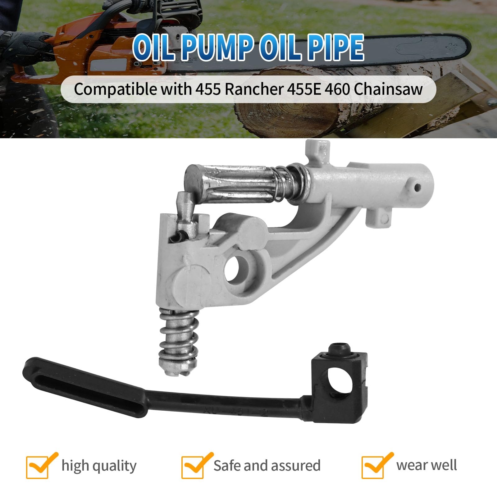 Amazon Saihisday Oil Pump Pressure Line Kit Replace 544180104 537261501 Replacement For Husqvarna 455 Rancher 455E 460 Chainsaw Patio Lawn Garden