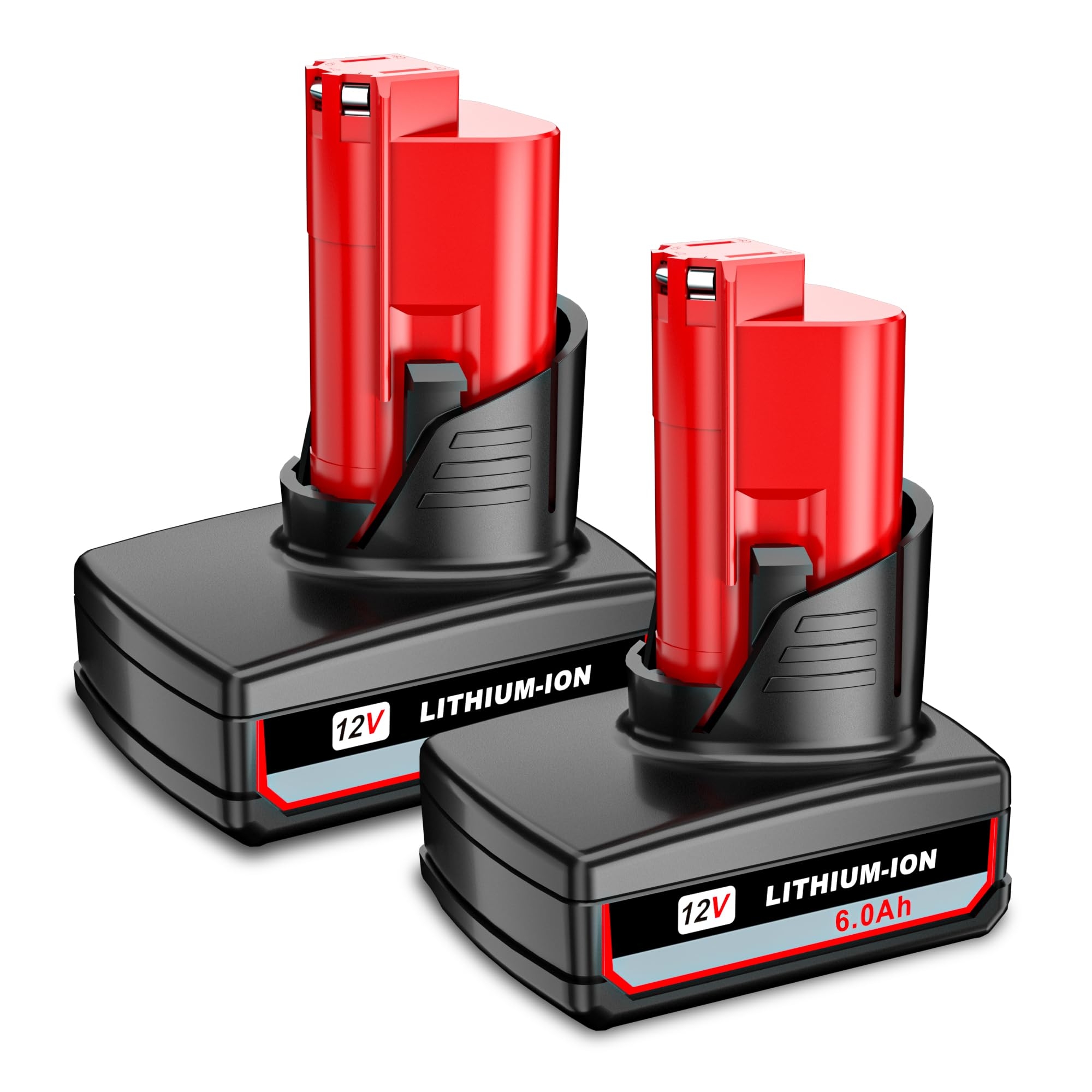Amazon Simple Plus 6 0 Ah 12V Replacement Battery For Milwaukee M12 2Pack 12V Lithium ion Batteries Compatible With Milwaukee XC 48 11 2440 48 11 2402 48 11 2460 Cordless Power Tools Electronics