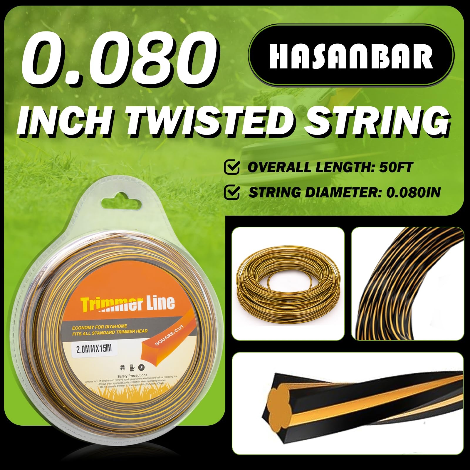 Amazon String Trimmer Line 080 Inch X 50 Foot Weed Eater String Replacement For DEWALT Trimmer Line DWO1DT802 DWO1DT801 Weed Wacker String Fits DEWALT Weed Eater And Most Weed Whacker Types 080 Inch 