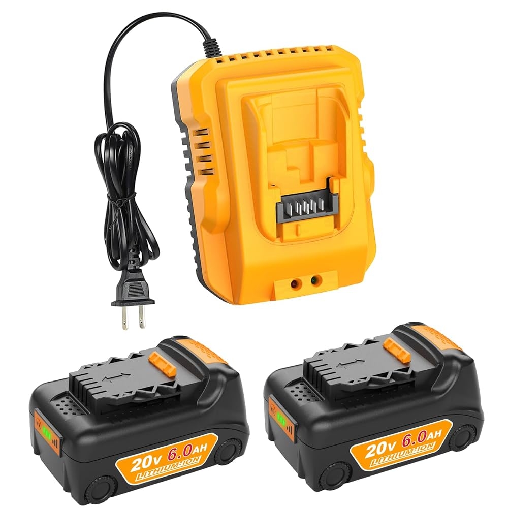 Amazon TeenPower Upgraded 20V 6 0Ah Battery Replacement For Dewalt 20v Battery 2Pack With DCB112 Charger Combo Tools U0026 Home Improvement
