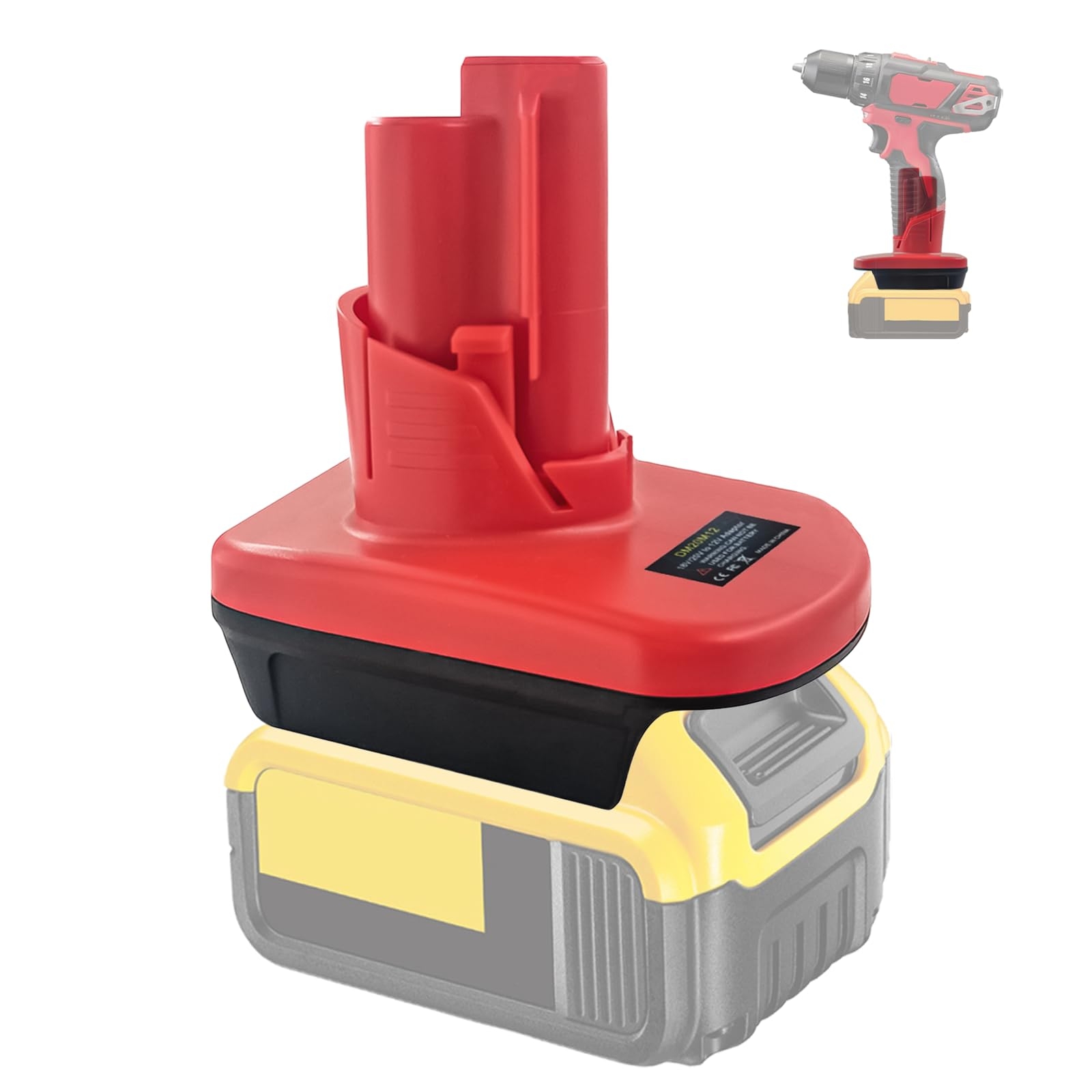 Amazon TPDL For Milwaukee M18 Change For M12 Battery Adapter Also For Dewalt 20V Change For M12 Adapter Use For Milwaukee For M12 12V Cordless Power Tools Adaptor Only Tools