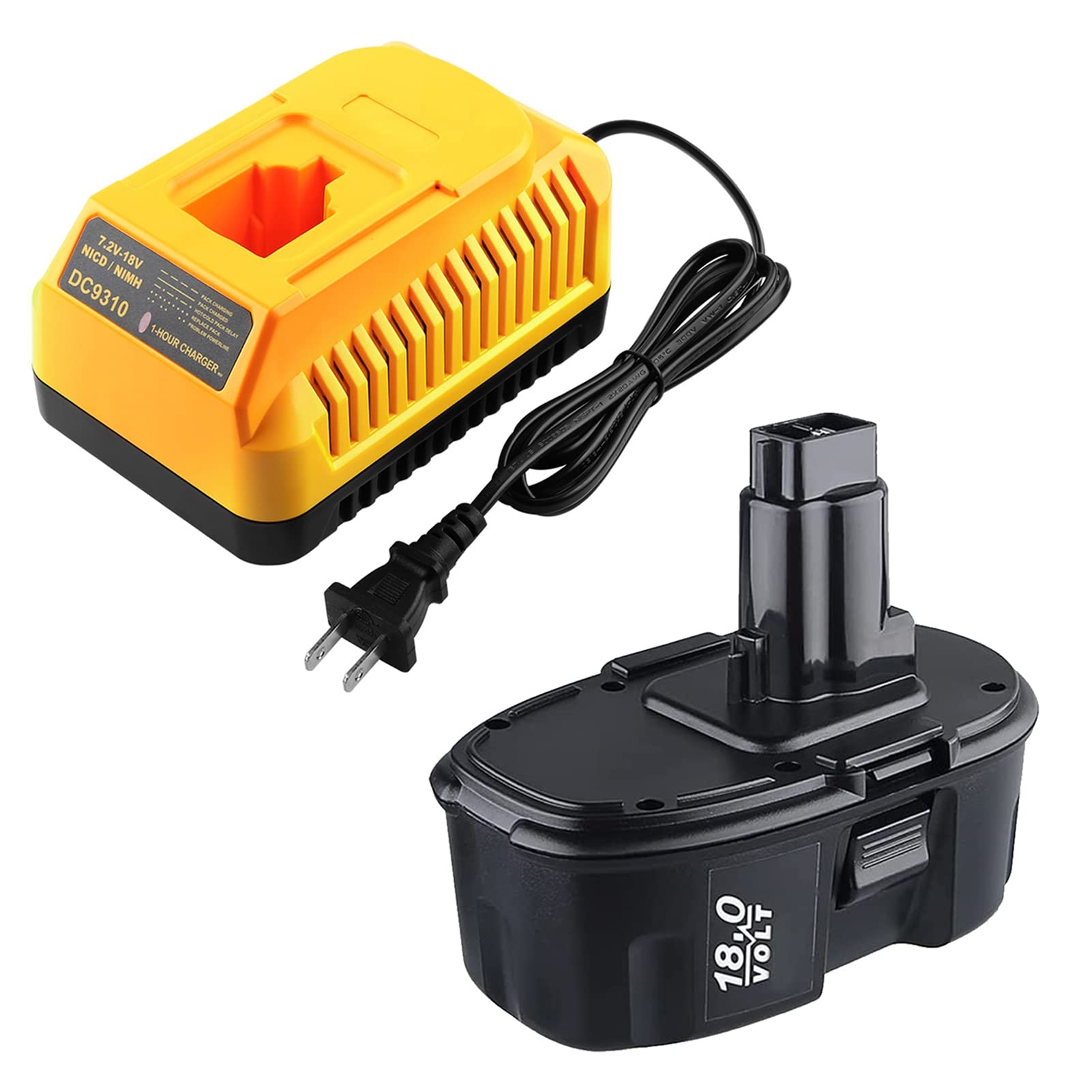ANTRobut 18V 4500mAh Replacement For Dewalt 18V Battery XRP DC9096 DC9098 DC9099 DW9095 DW9096 DW9098 DE9038 With DC9310 18V Battery Charger Amazon
