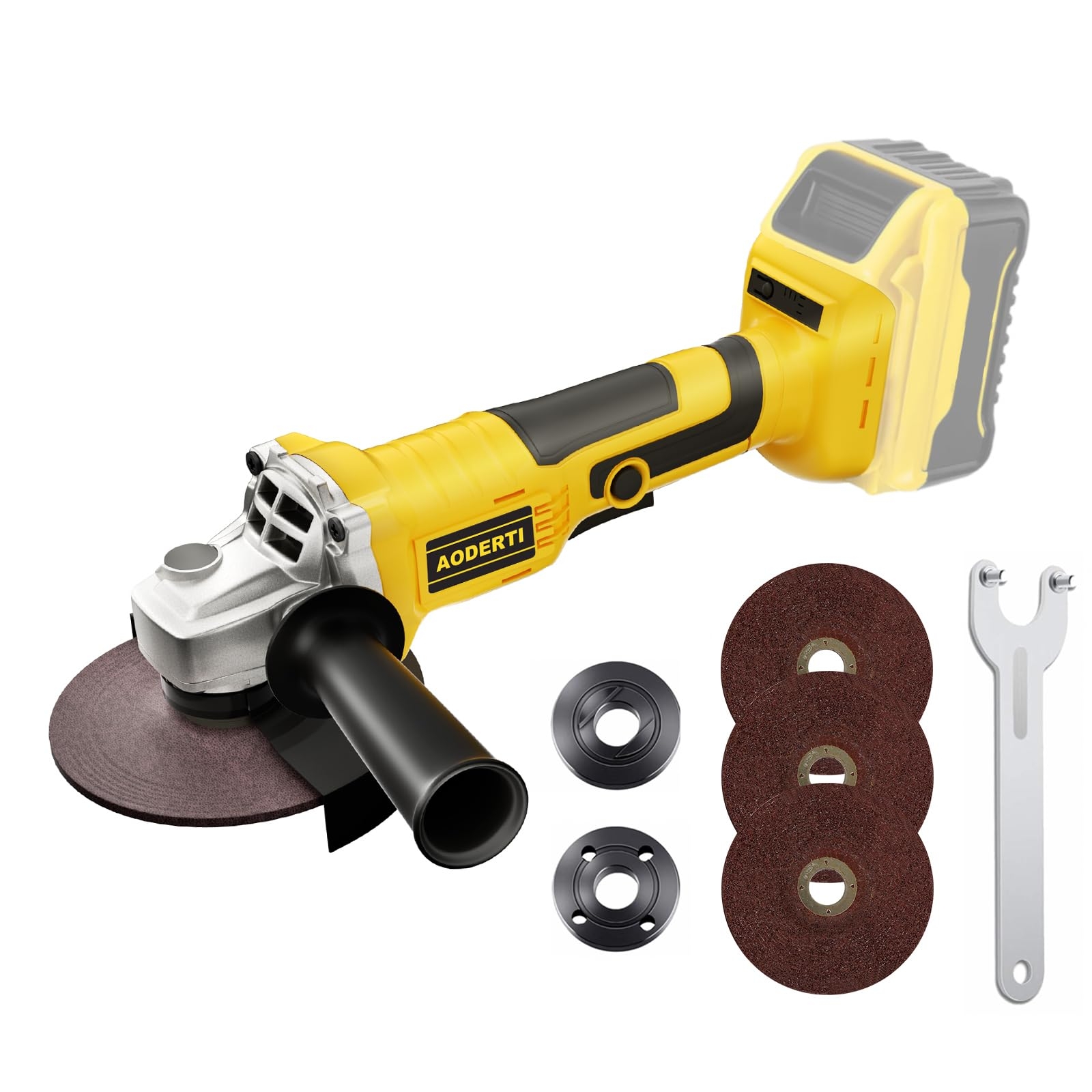AODERTI 20V Max Cordless Angle Grinder Brushless 4 1 2 Grinder 