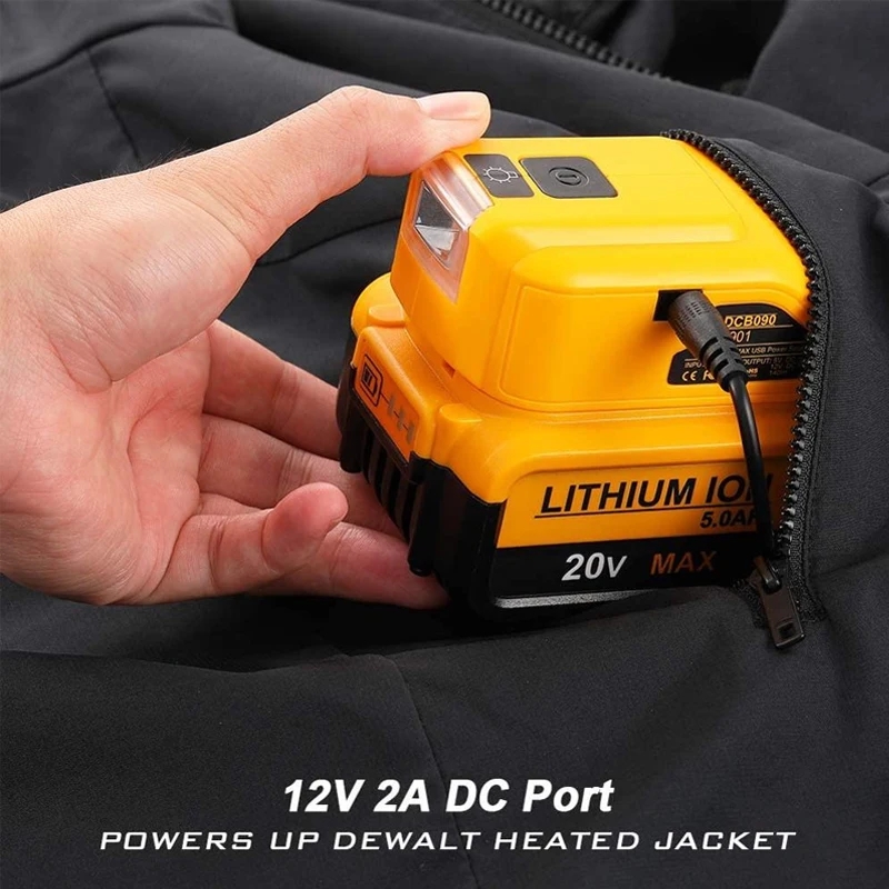 dewalt heated jacket battery adapter