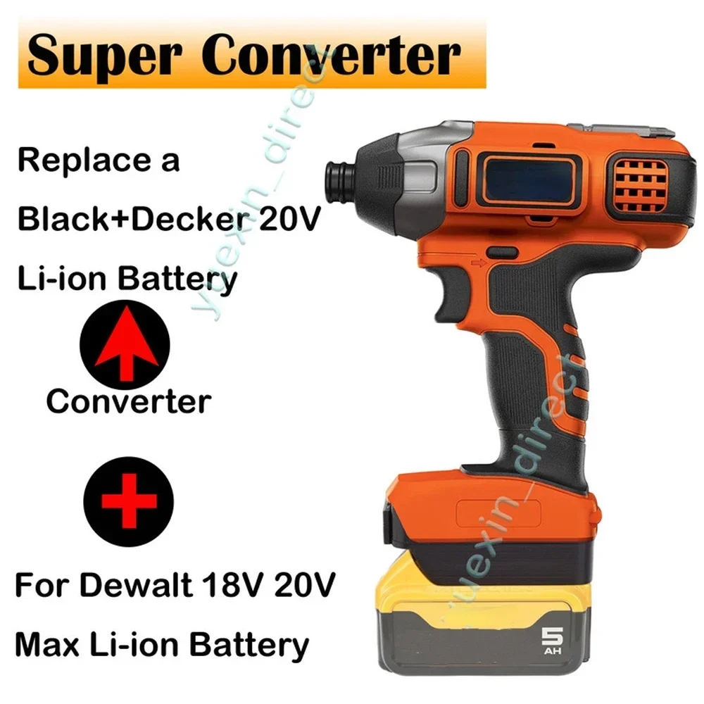 Battery Converter Adapter For Dewalt 20V Battery Convert To Black Decker 20V MAX Li Ion Power Tools Accessories