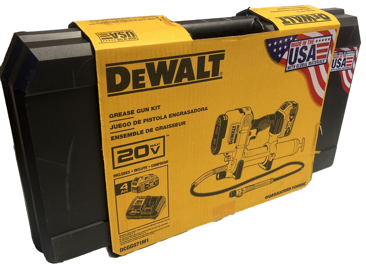 BRAND NEW DEWALT DCGG571M1 20V Volt MAX Li Ion Cordless Grease Gun Kit 4 0 Ah 885911330367 EBay
