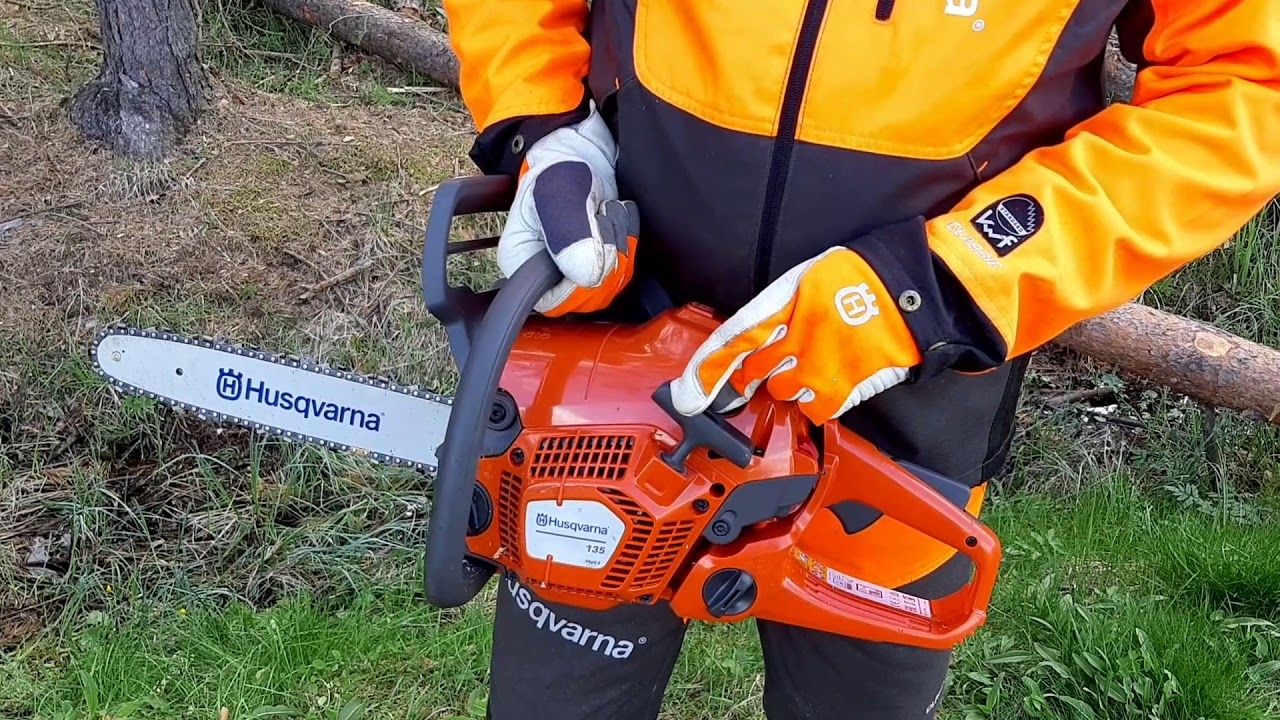 Chainsaw Husqvarna 135 MARK II FIRSTSTART YouTube