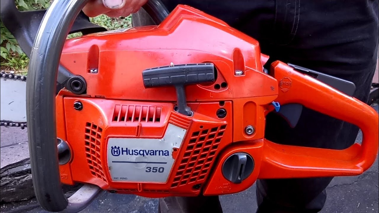 Chainsaw Husqvarna 350 First Start Great Engine Sound And Speed Measurement YouTube