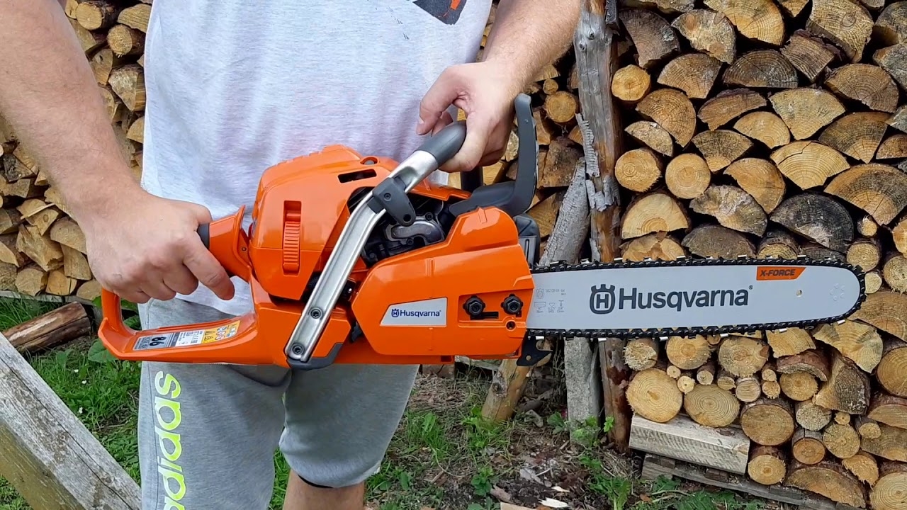 Chainsaw Husqvarna 555 PROFESSIONAL FIRSTSTART YouTube
