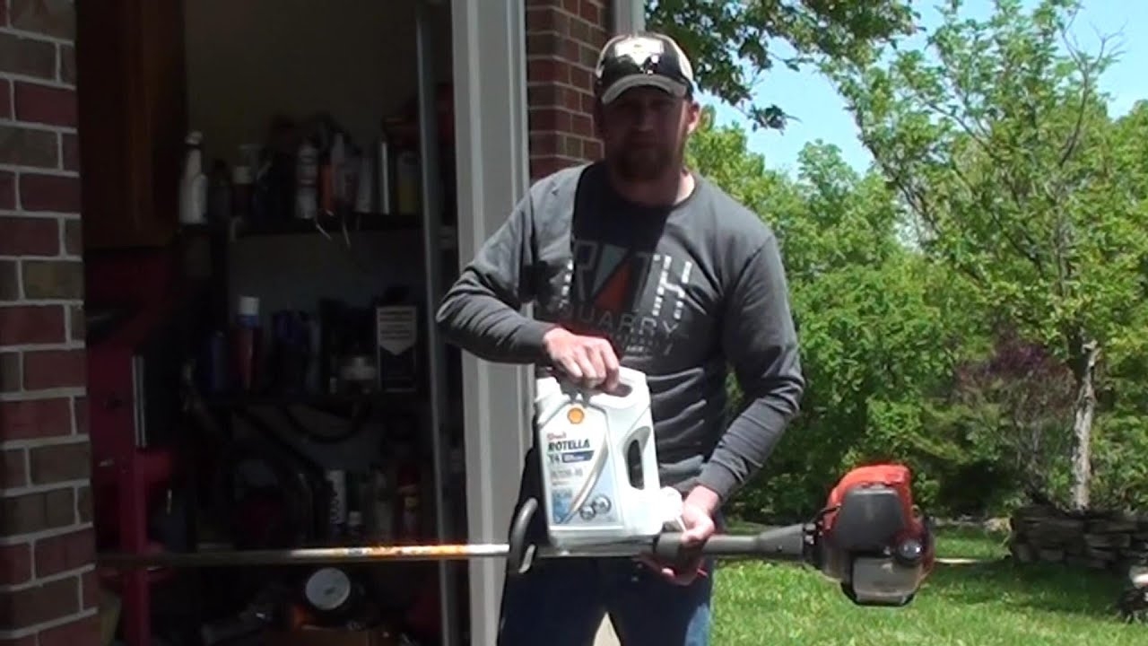 Changing The Oil In My Weed Eater Husqvarna 324L Super Easy Engine Oil Change YouTube