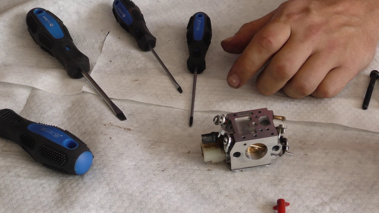 Cleaning The Carburetor On The Husqvarna 350 Chainsaw YouTube