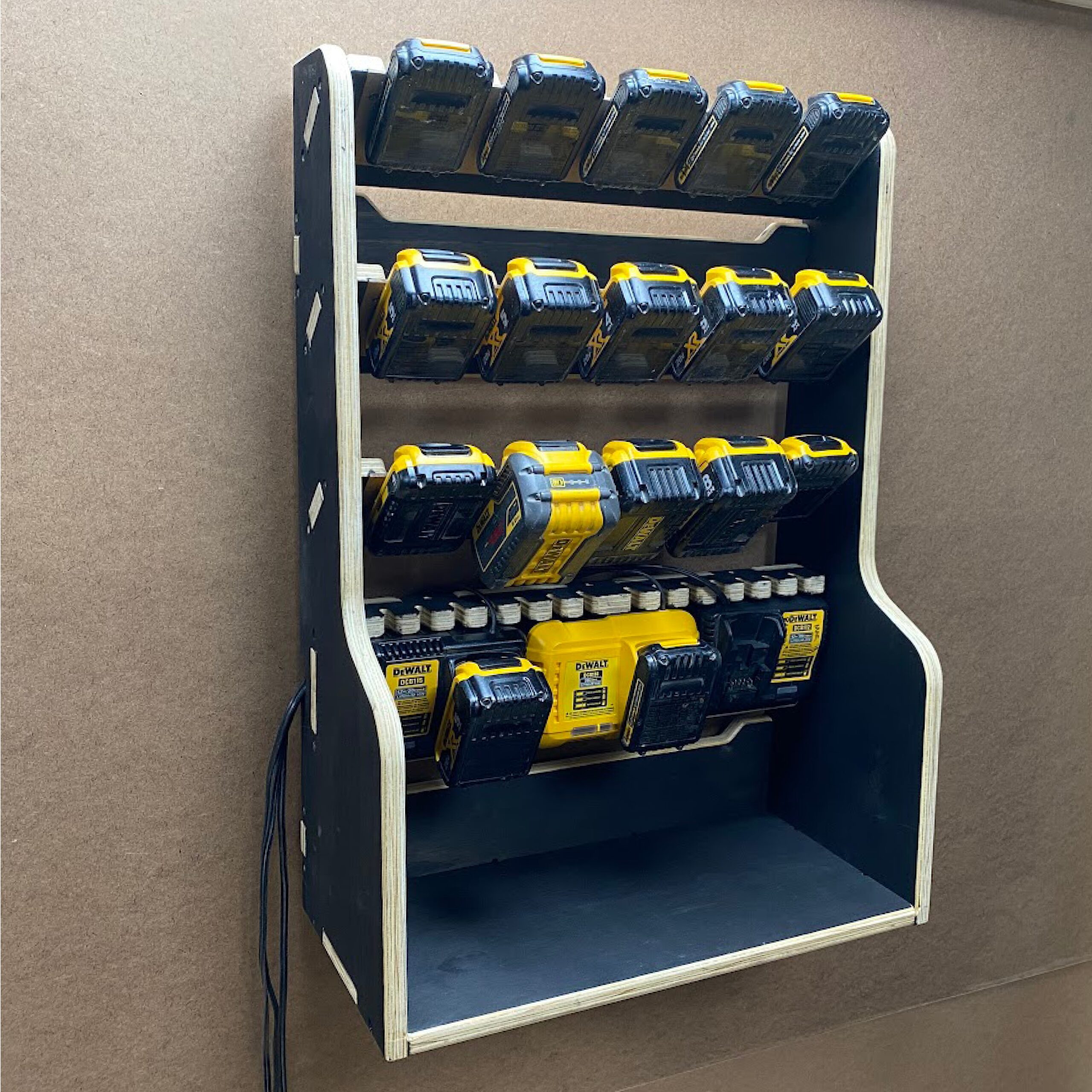 CNC Router Files Cordless Battery Holder Charging Station For 