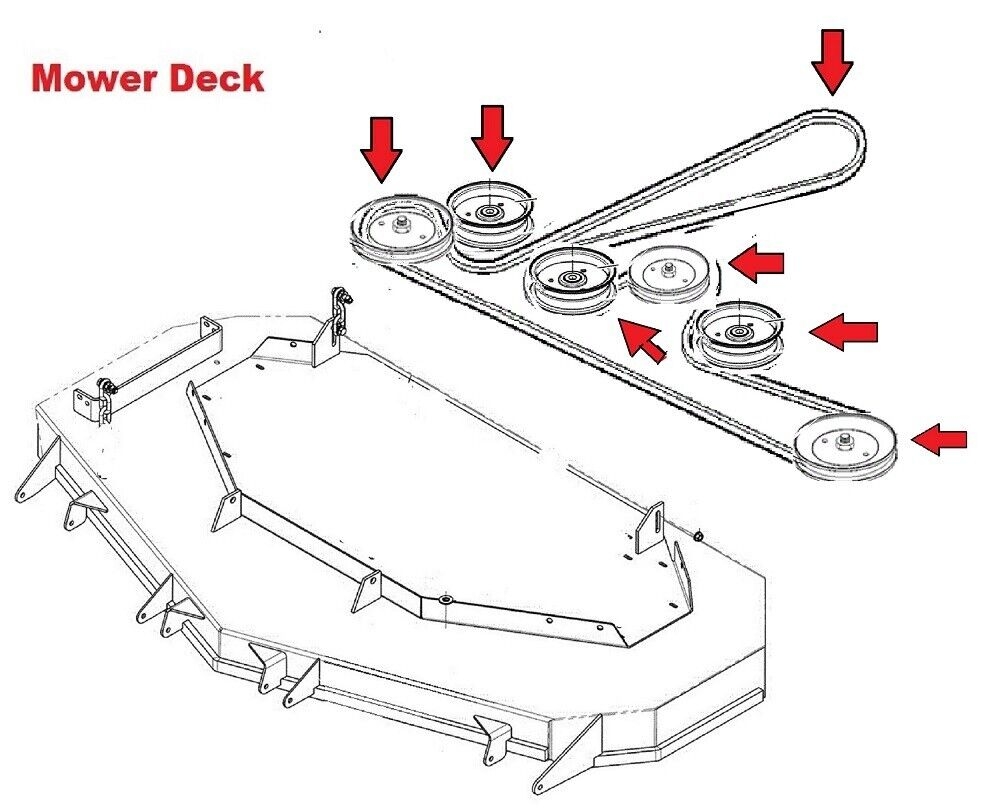 Complete 48 Deck Pulley Belt Kit For Husqvarna YTH24V48LS YT48XLS YT48LS Kit EBay