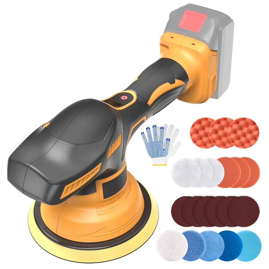 Cordless Car Buffer Polisher With 8 Variable Speed Orbital 