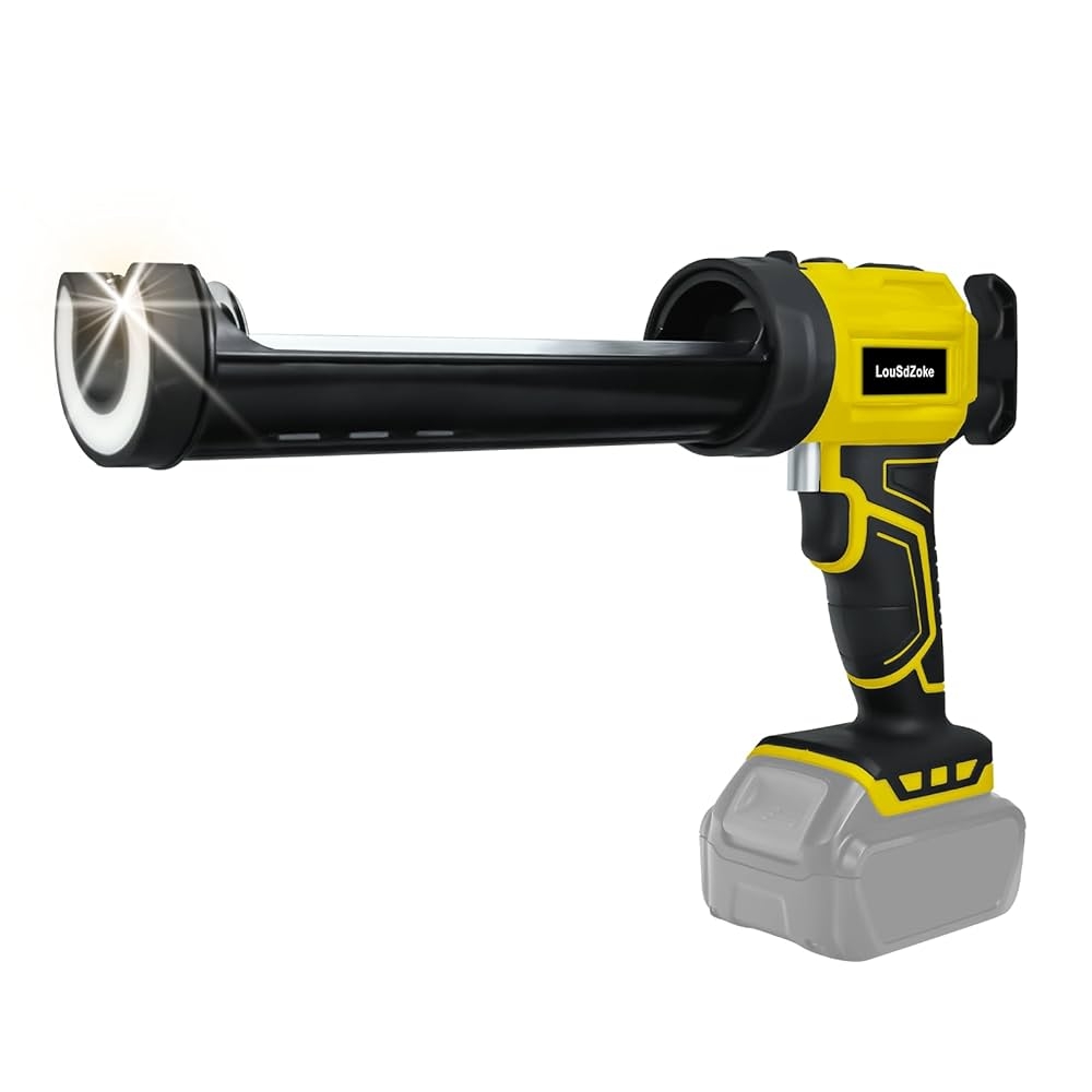 Cordless Caulking Gun For DeWalt 20V Max Battery 10 Oz 300ml Electric Silicone Gun with LED Light 4 Adjustable Speed For Filling Sealing Repair NO BATTERY Amazon