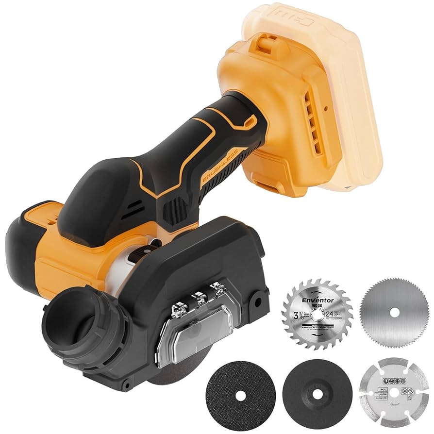 Cordless Cut Off Tool Compatible With Dewalt 20V MAX Battery AODERTI Rotorazer Saw Brushless And Compact Tile Cutter 10 000RPM 5 Saw 3 Blades For Metal Wood Tile And Plastic Bare Tool Only 