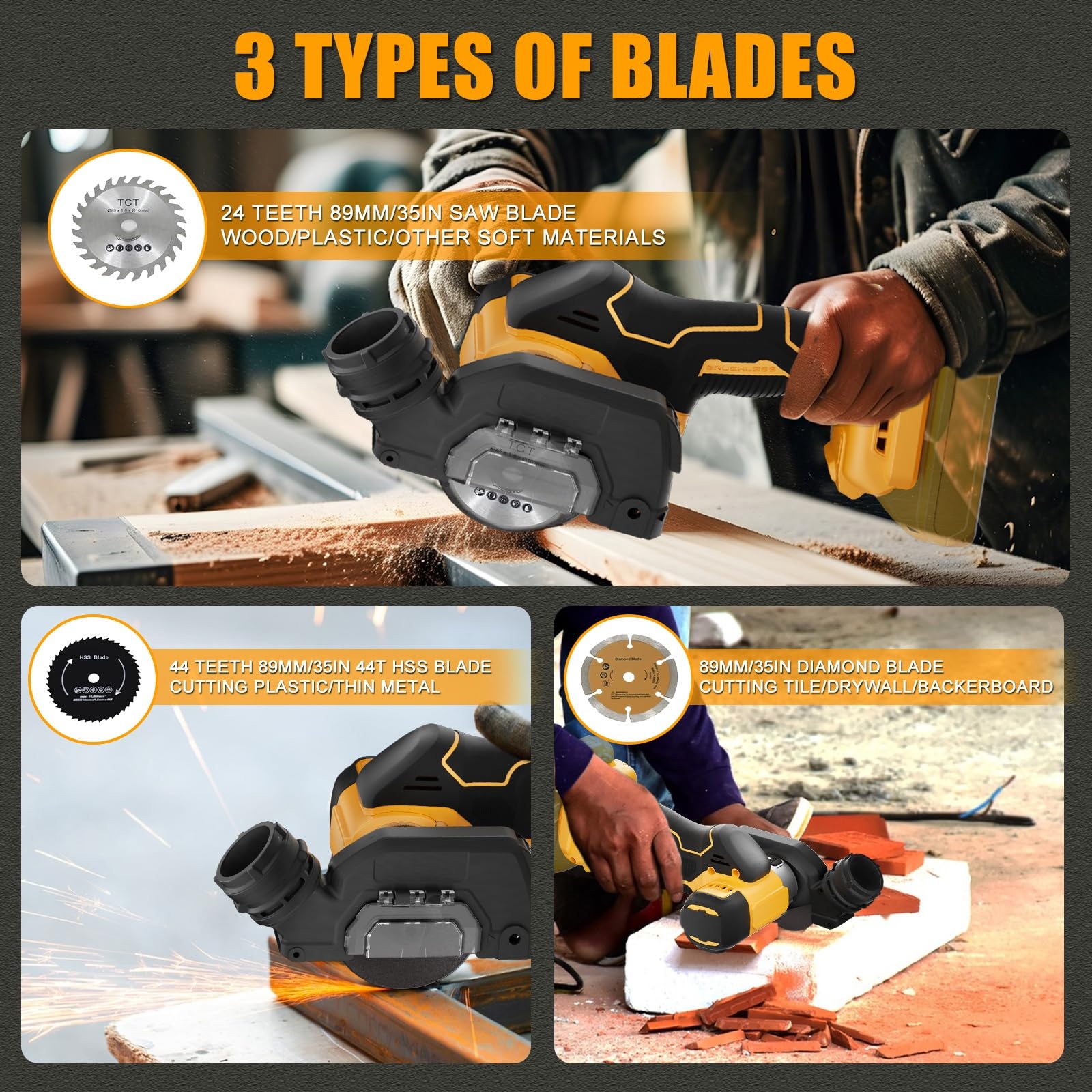 Cordless Cut Off Tool Compatible With Dewalt 20V MAX Battery AODERTI Rotorazer Saw Brushless And Compact 