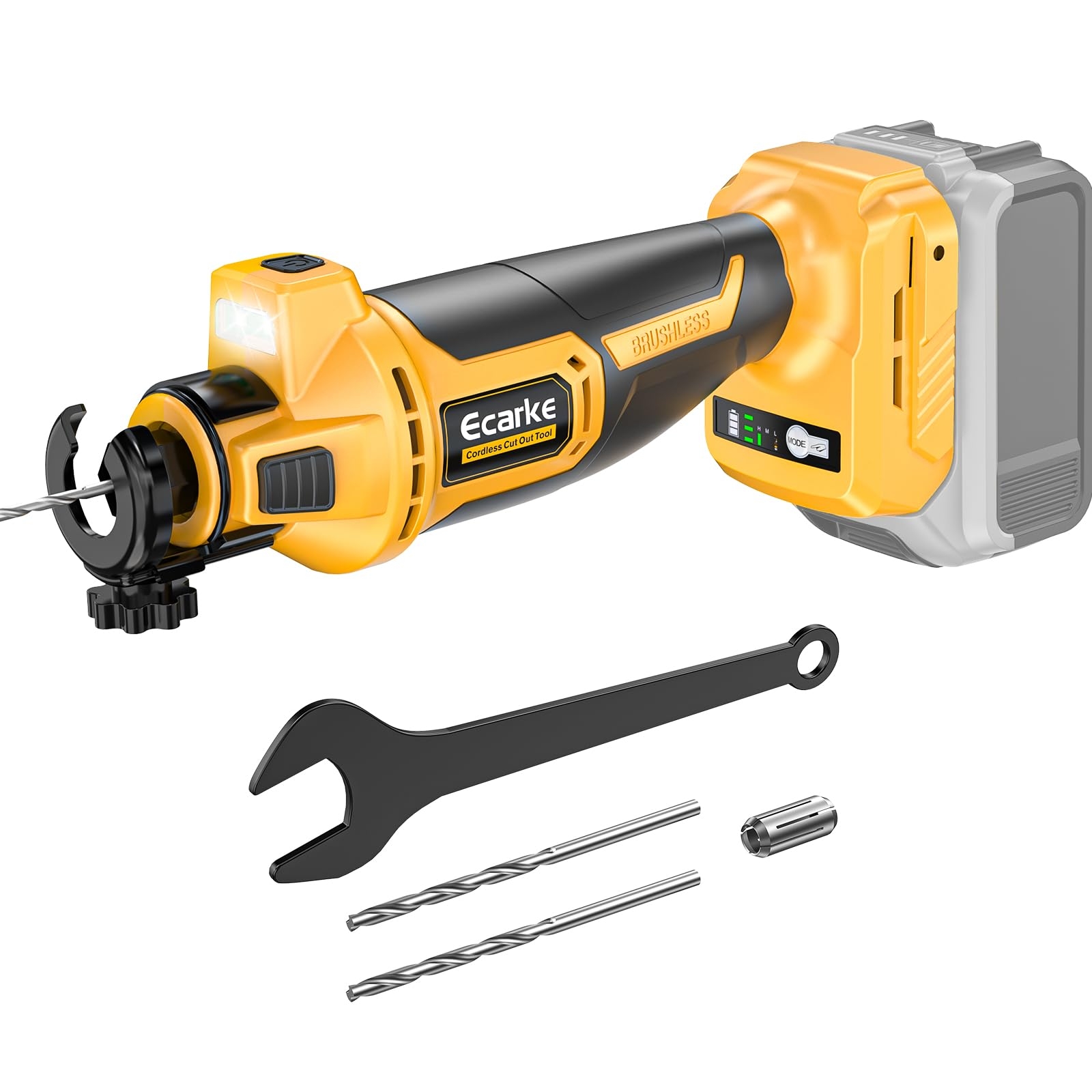 Cordless Drywall Cutting Tool For DeWALT Battery Ecarke Up To 30000 RPM Brushless Router 20v Saw With 3 Speed Adjustable Drywall Rotary Tool For Sheetrock Wood Plywood Tool Only Amazon