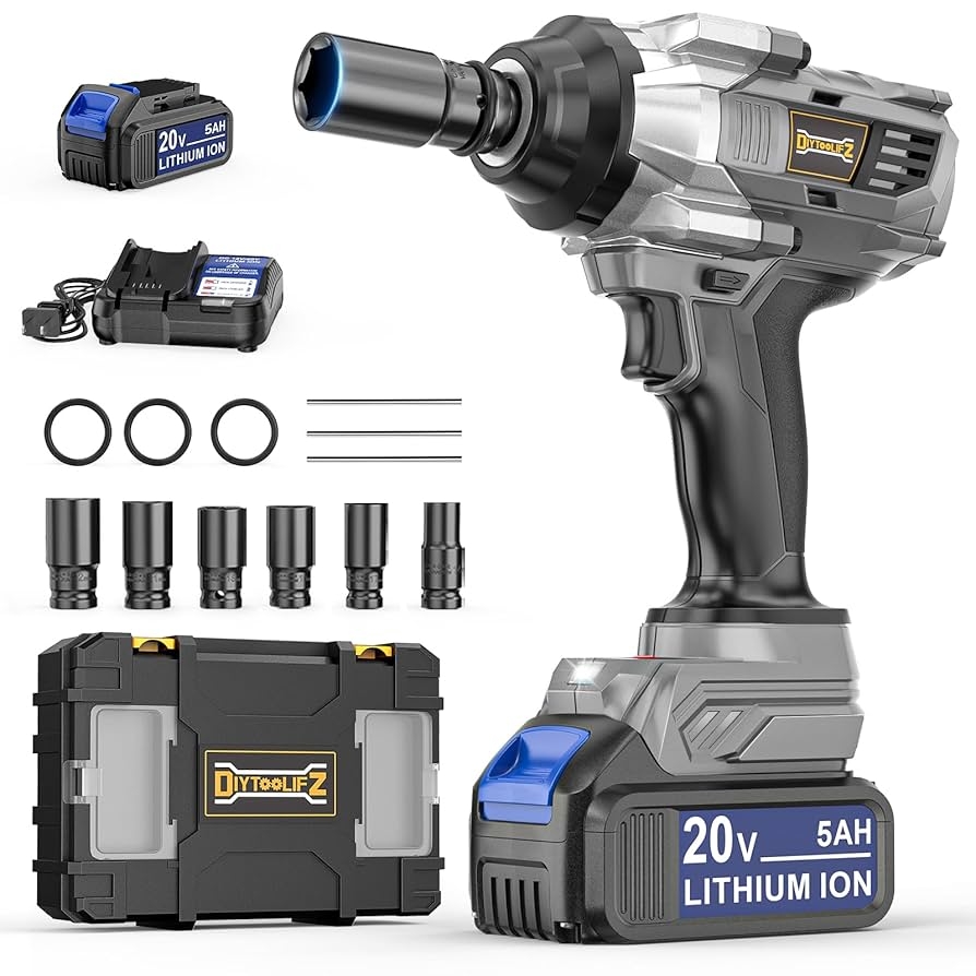 Cordless Impact Wrench 1 2 Inch Compatible With DeWalt 20V Battery 