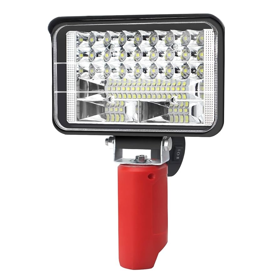 Cordless LED Work Light Compatible With Milwaukee M12 12V Battery 4800LM 32W Portable Flashlight Battery Powered Flood Light With 90 Rotatable 2 Modes For Indoor Outdoor Camping Emergency Amazon