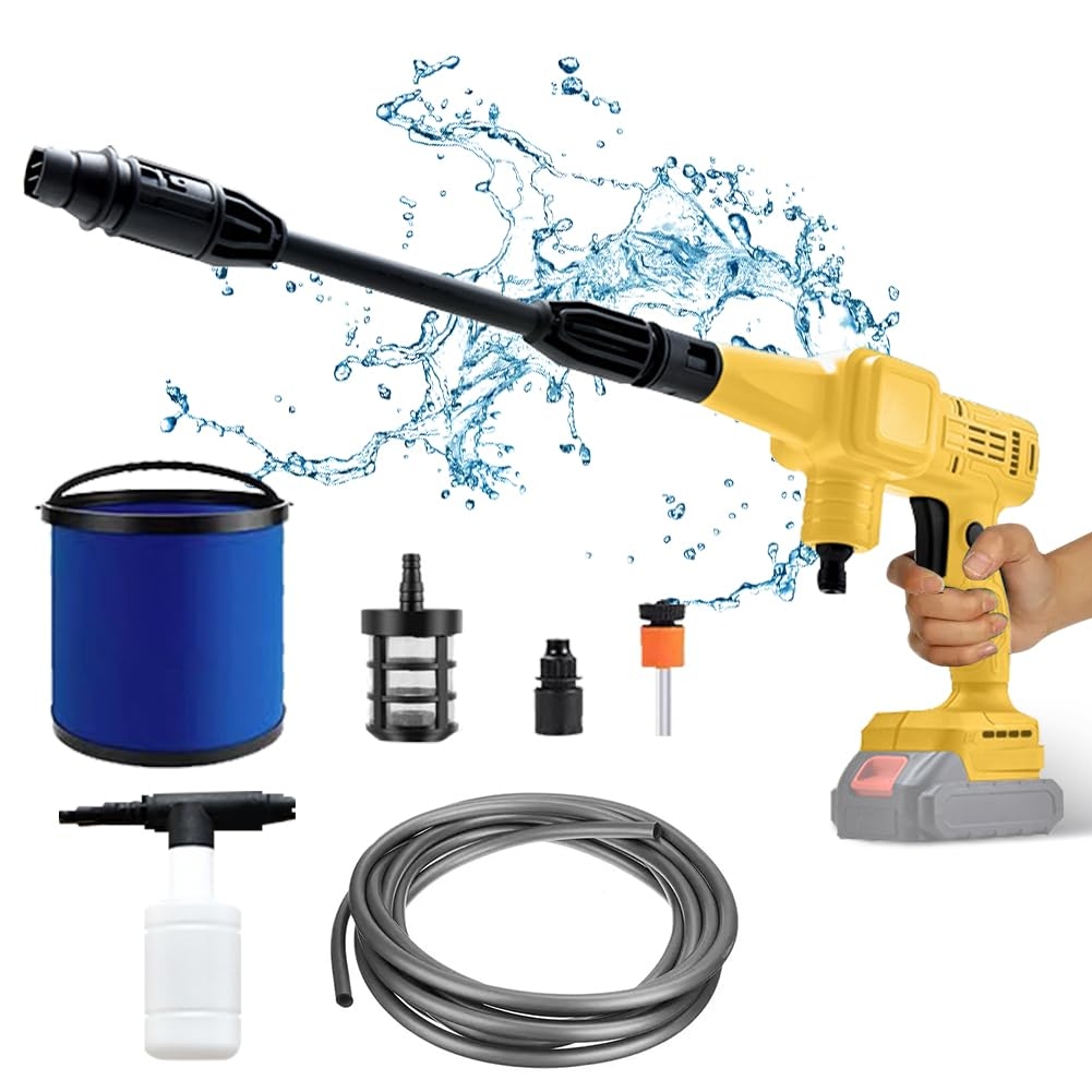 Cordless Pressure Washer For Dewalt Battery 680PSI Cordless Power Washer With 6 in 1 Adjustable Nozzle Handheld High Pressure Washer Gun For Car Home Floor Cleaning Battery Charger Not Included Amazon sg DIY And Tools