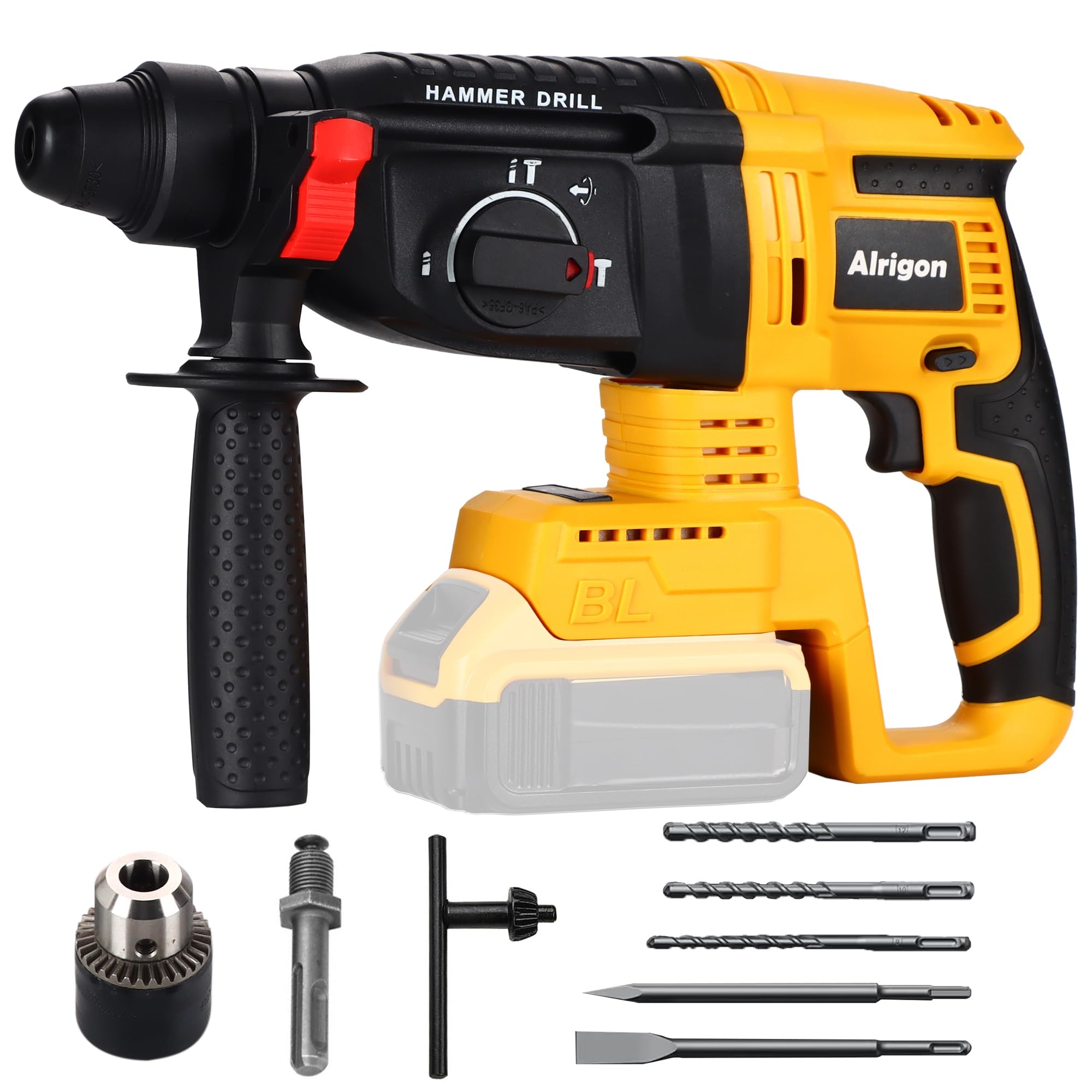 Cordless Rotary Hammer Drill Compatible With Dewalt 20V MAX 