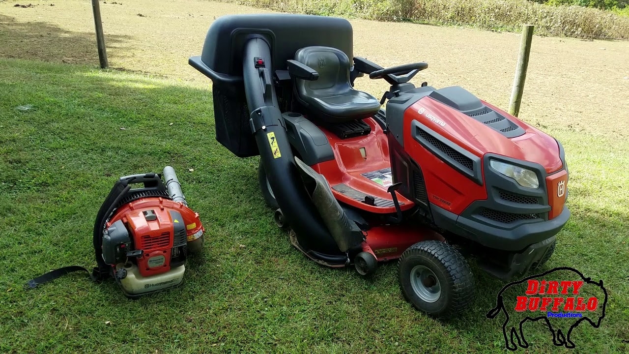 DBR Speeding Up Leaf Clean Up With A Husqvarna H34648 Bagger Collection System YouTube