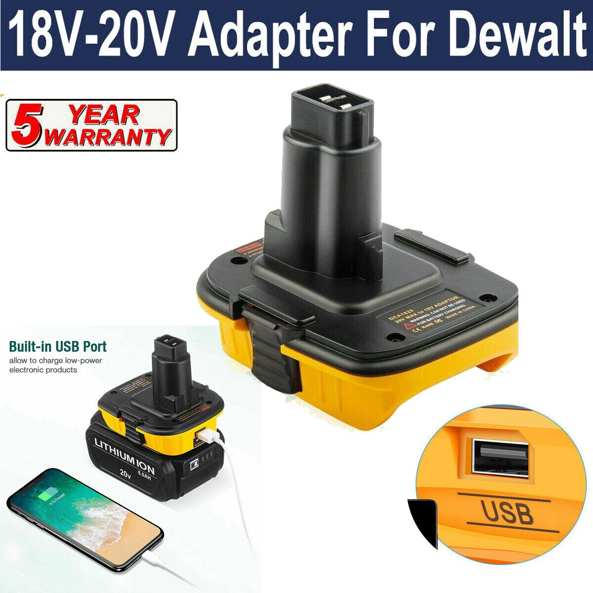 dewalt 18v to 20v adapter