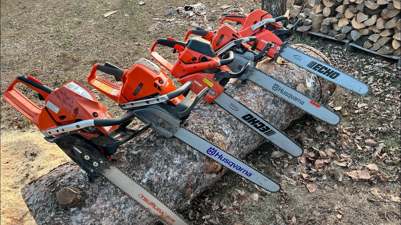 Demo Of Husqvarna 562xp 572xp Vs Echo 620p 680 And 7310 Professional Firewood Chainsaws YouTube