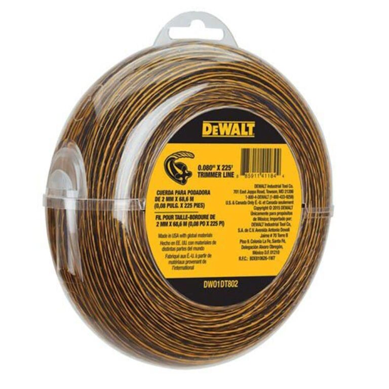 DEWALT 0 080 In X 225 Ft Replacement Line For Cordless Battery Operated Bump Feed String Grass Trimmer Lawn Edger DWO1DT802 The Home Depot