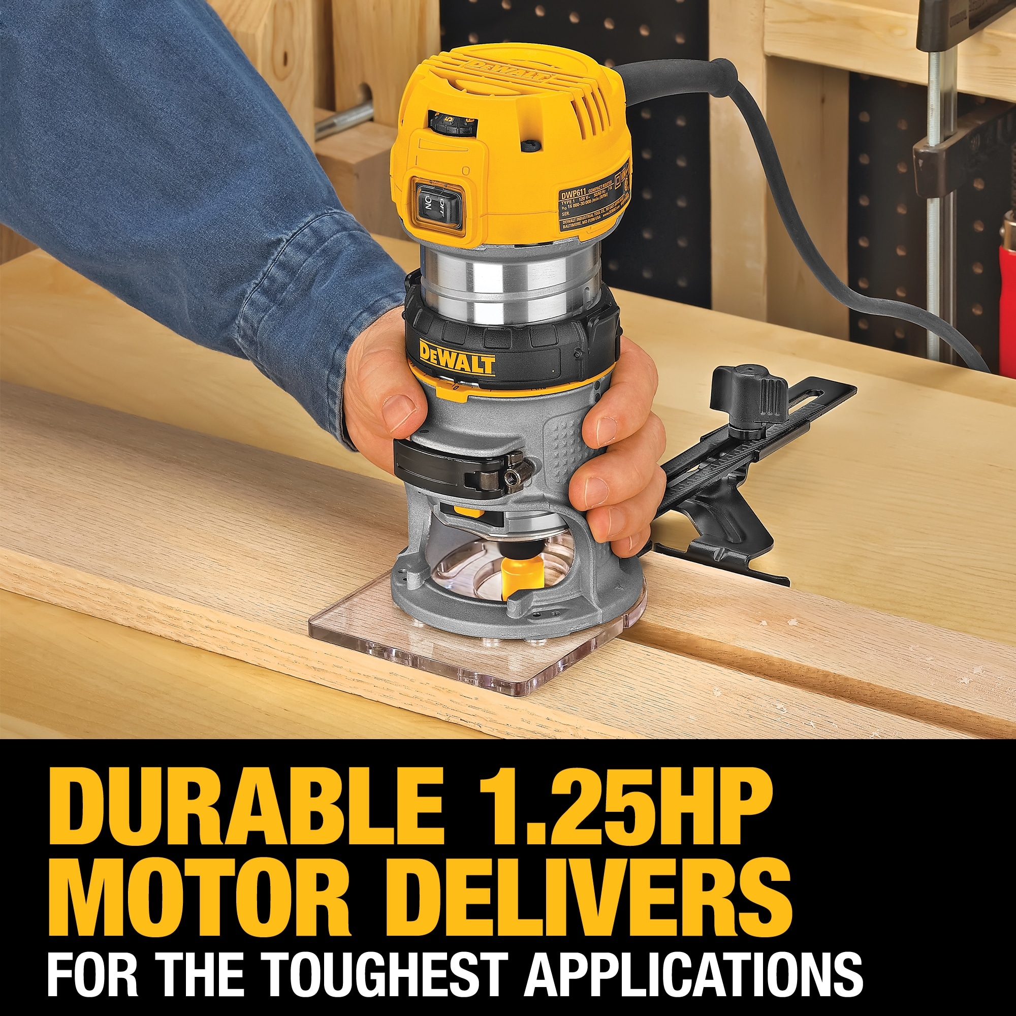 DEWALT 1 4 in 1 25 HP Variable Fixed Corded Router DWP611 At Lowes