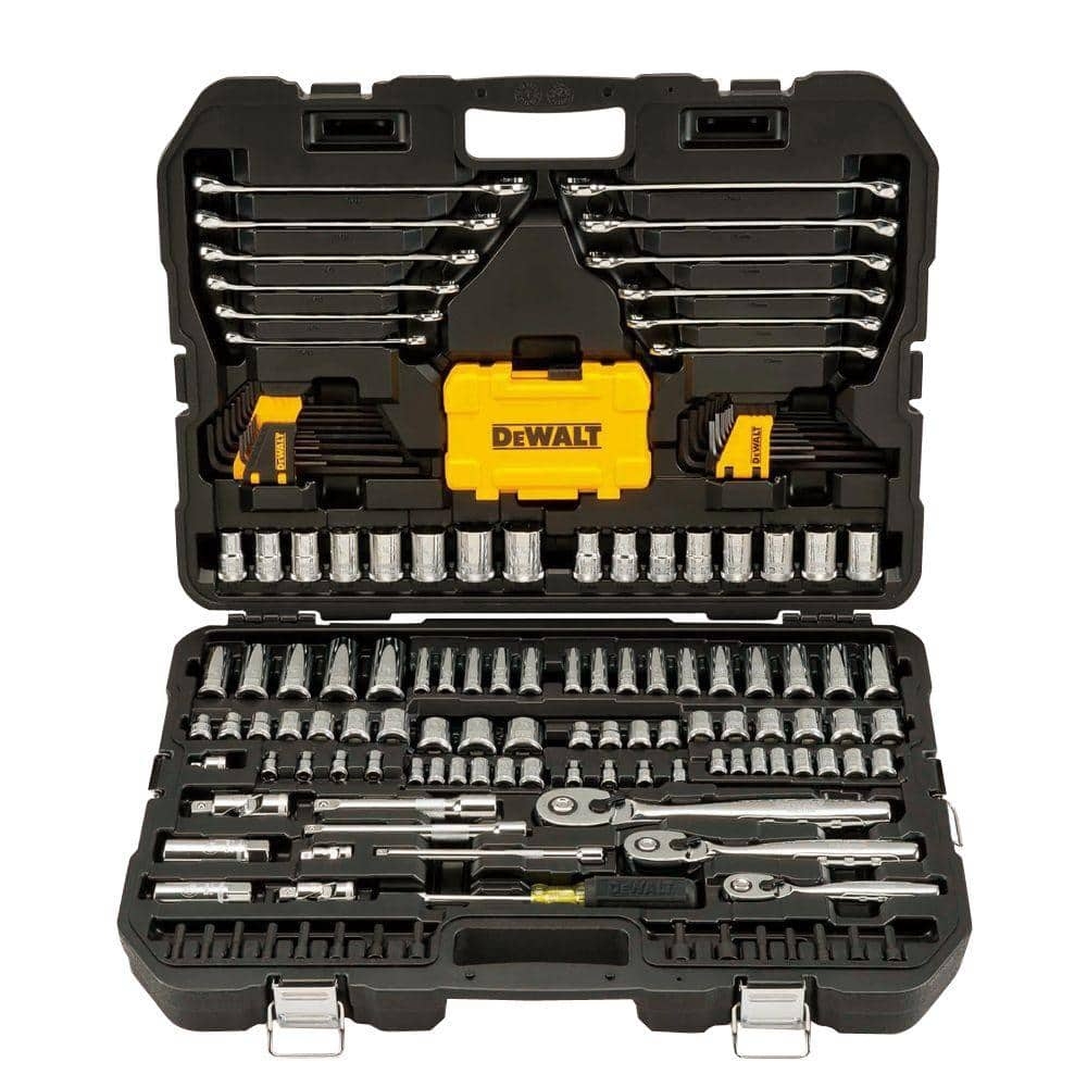 DEWALT 1 4 In 3 8 In And In Drive Polished Chrome Mechanics Tool Set 168 Piece DWMT73803 The Home Depot