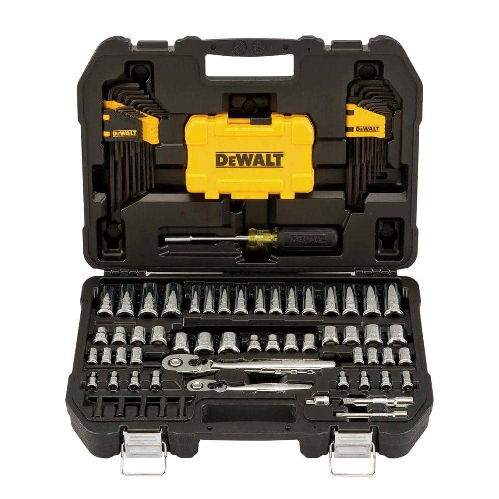 DEWALT 1 4 In X 3 8 In Drive Polished Chrome Mechanics Tool Set 108 Piece DWMT73801 The Home Depot