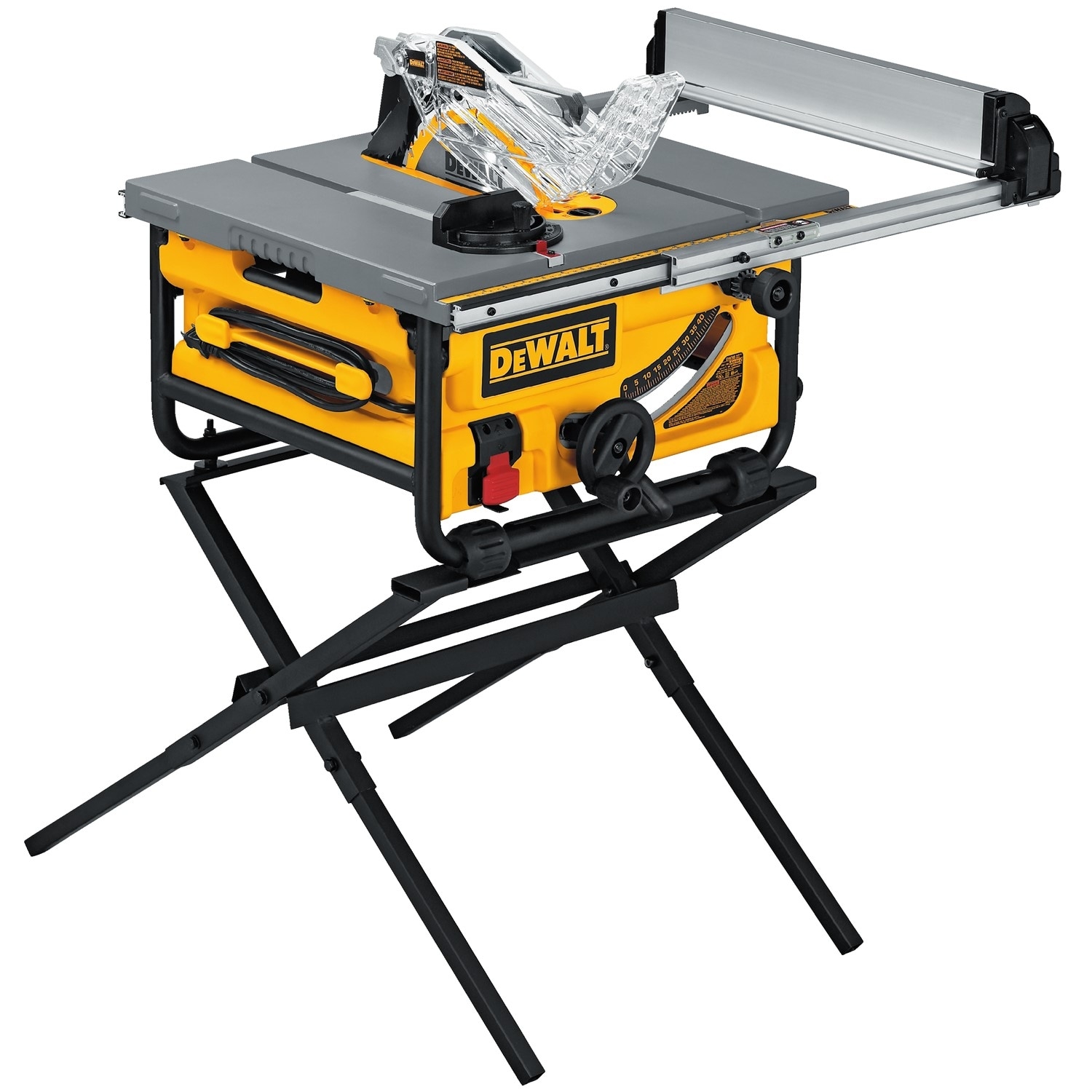 DEWALT 10 in 15 Amp 120 Volt Corded Portable Benchtop Table Saw With Folding Stand At Lowes