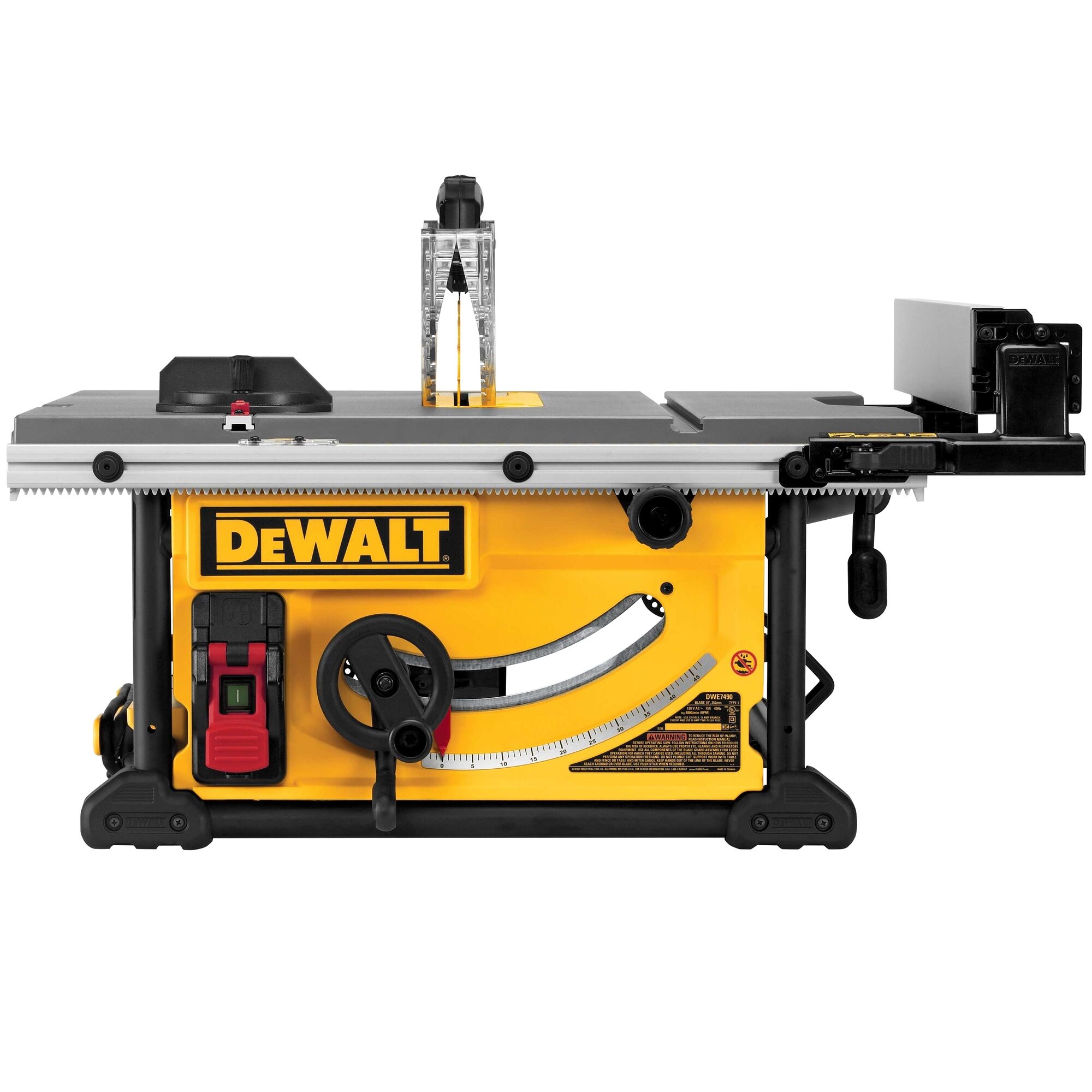DEWALT 10 in 15 Amp Corded Portable Jobsite Table Saw With Foldable Rolling Stand DWE7491RS At Lowes