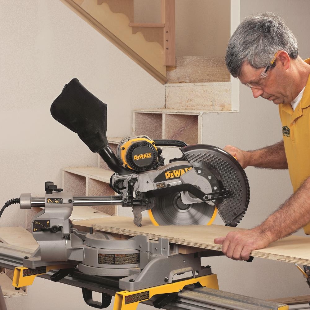 DEWALT 10 in 15 Amp Dual Bevel Sliding Compound Corded Miter Saw In The Miter Saws Department At Lowes