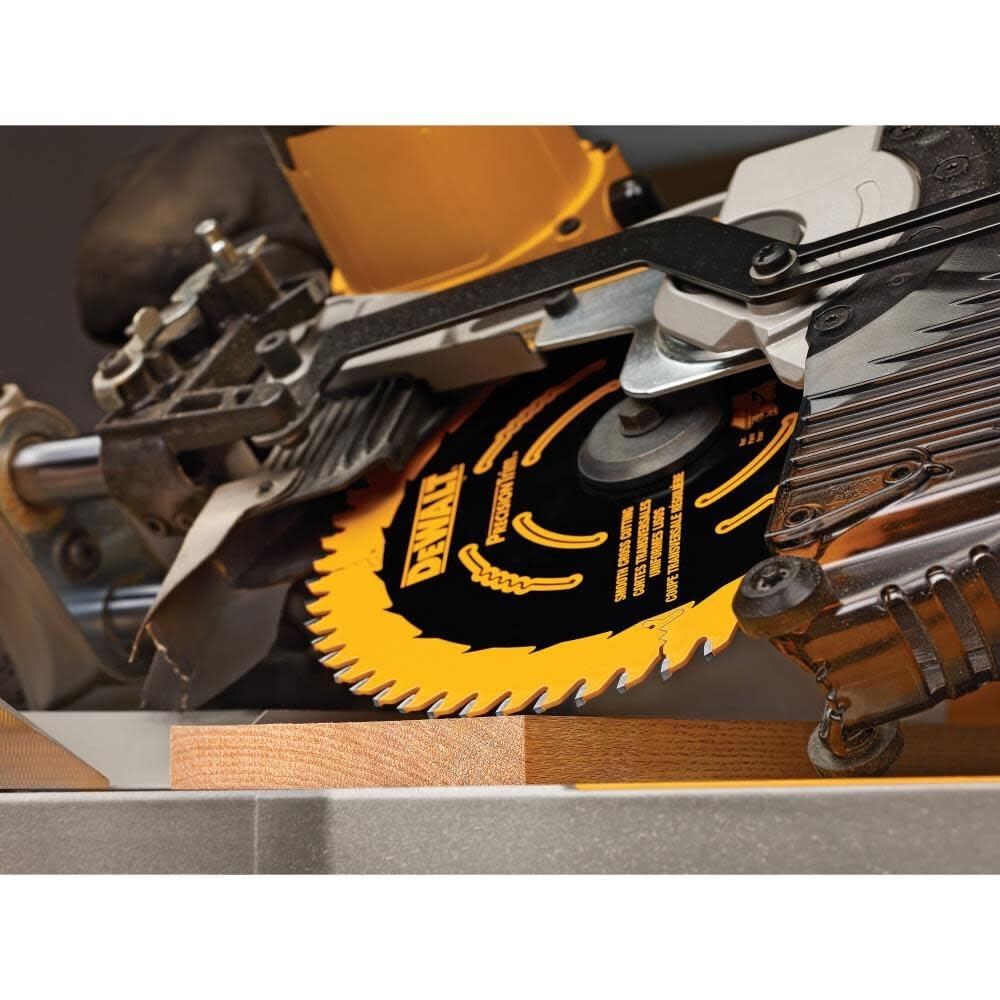 DEWALT 10 Inch Miter Table Saw Blade ATB Crosscutting 5 8 Inch Arbor Tough Coat 60 Tooth DW3215PT Miter Saw Blades Amazon
