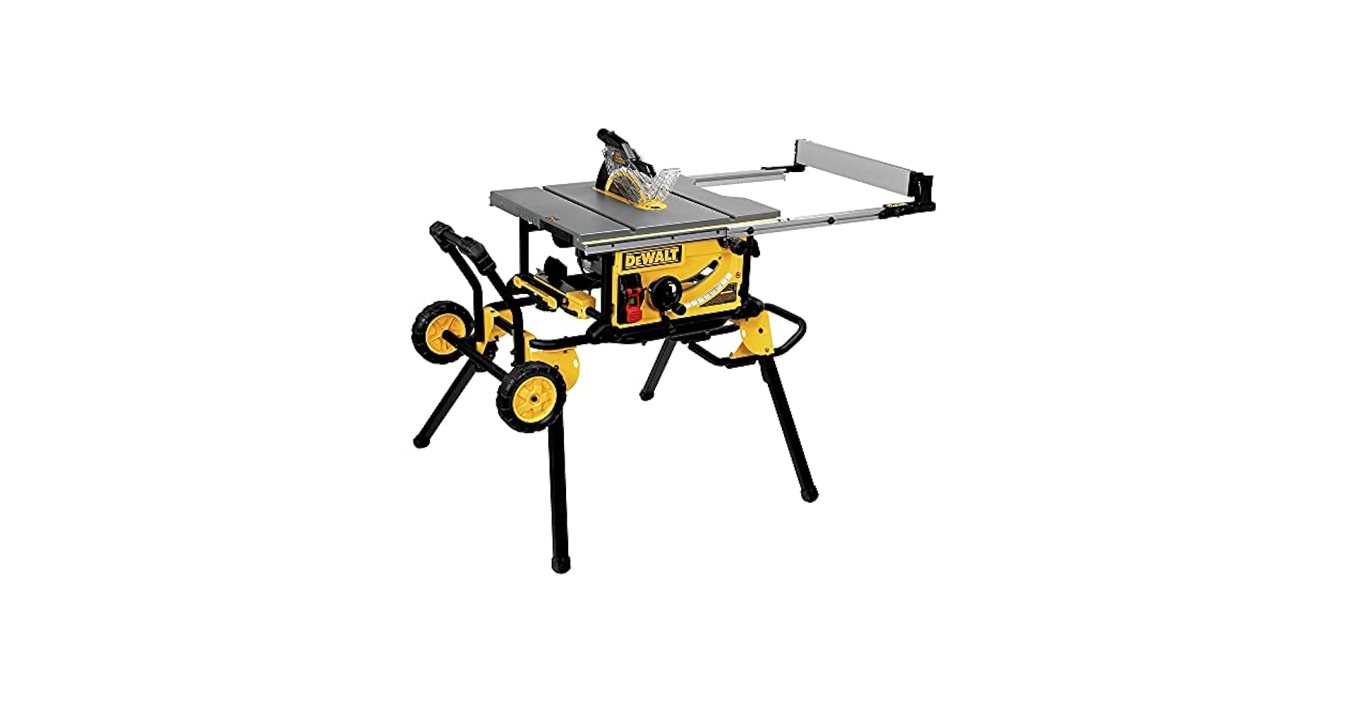 DEWALT 10 Inch Table Saw With Rolling Stand 32 1 2 Inch Rip Capacity DWE7491RS Power Table Saws Amazon