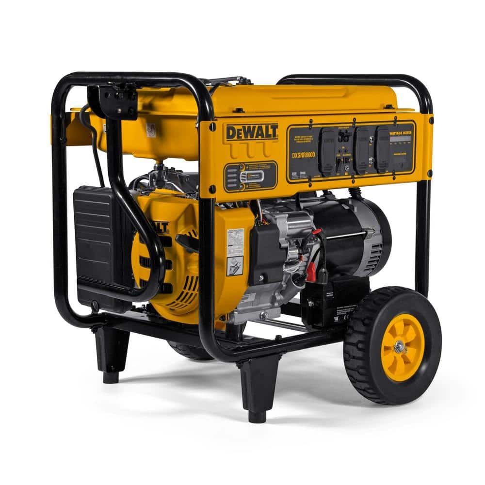 DEWALT 10000 8000 Watt Electric Start Gas Powered Portable Generator With Idle Control GFCI Outlets And CO Protect DXGNR8000 DXGNR8000 The Home Depot