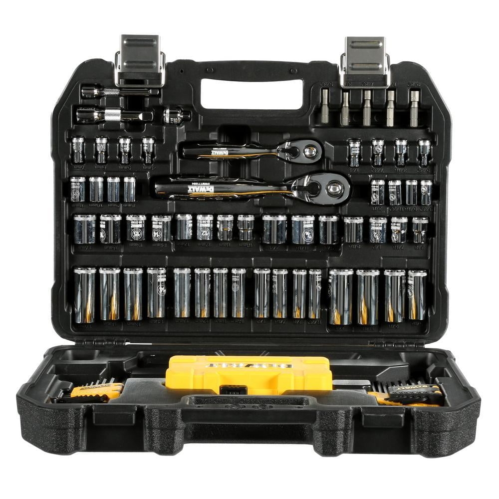 DEWALT 108 Piece Mechanics Tools Kit With Ratchet U0026 Torque 1 4 